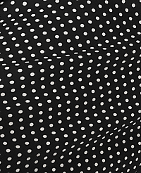 Small white polka dots are evenly spaced across a draped black fabric background. carousel Product Image 4