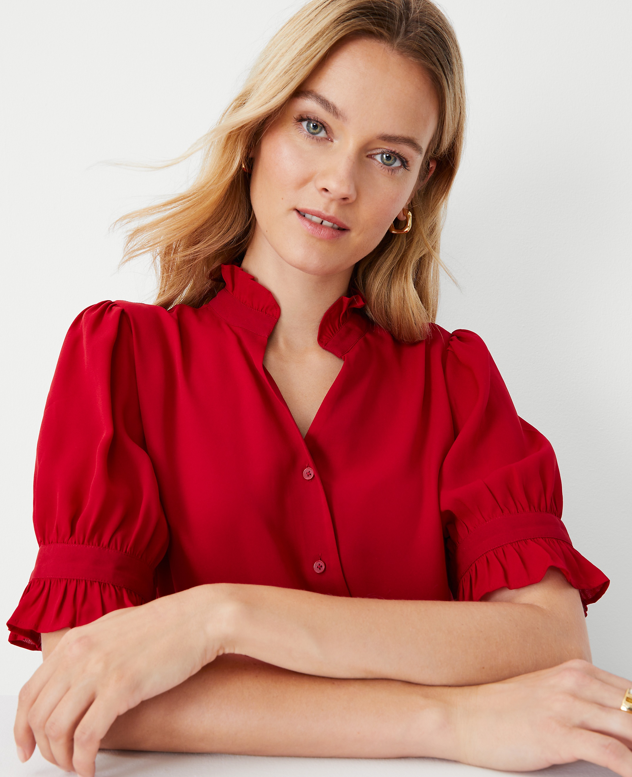 Ruffle Collar Shirt
