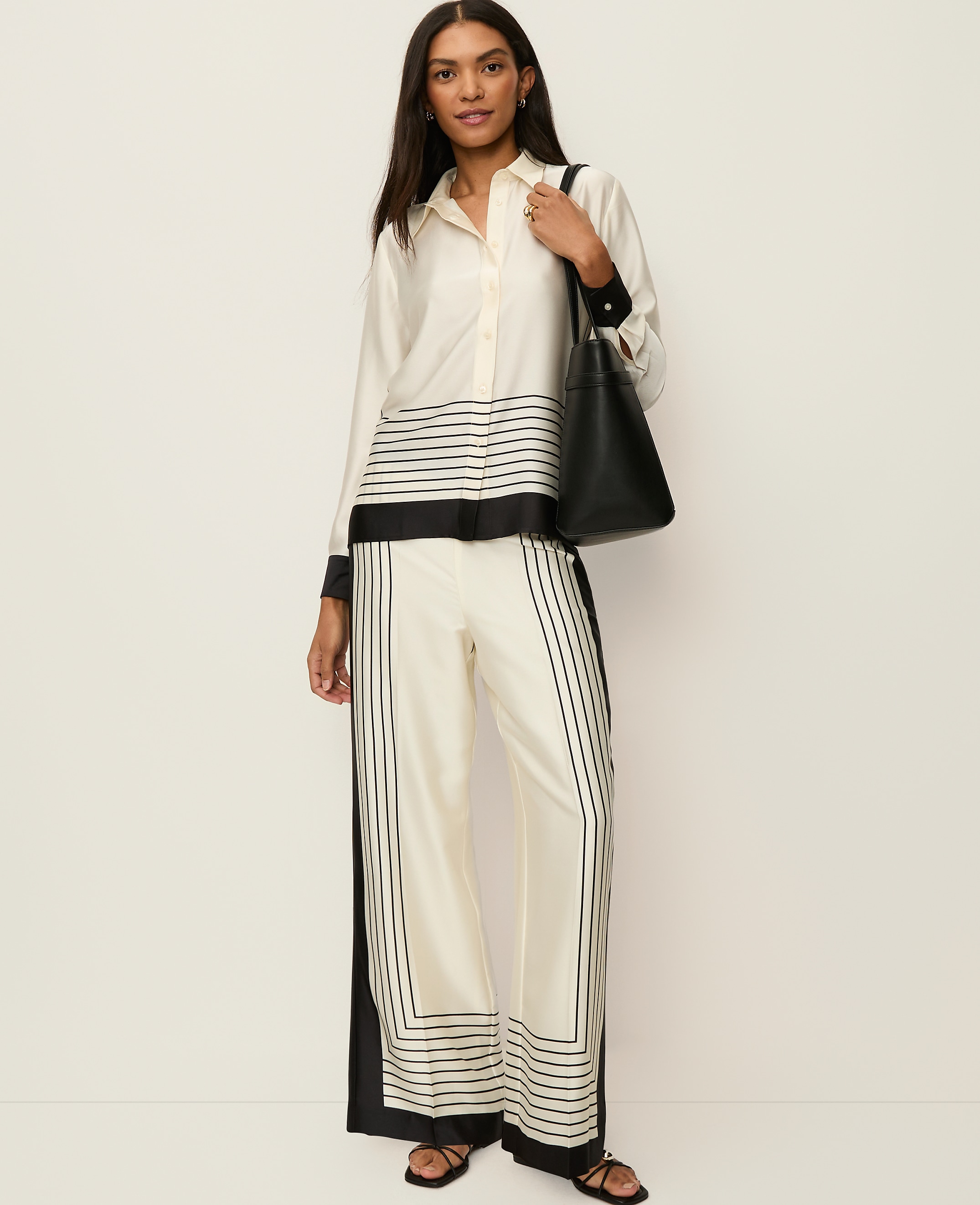 The Pleated Satin Wide-Leg Pant