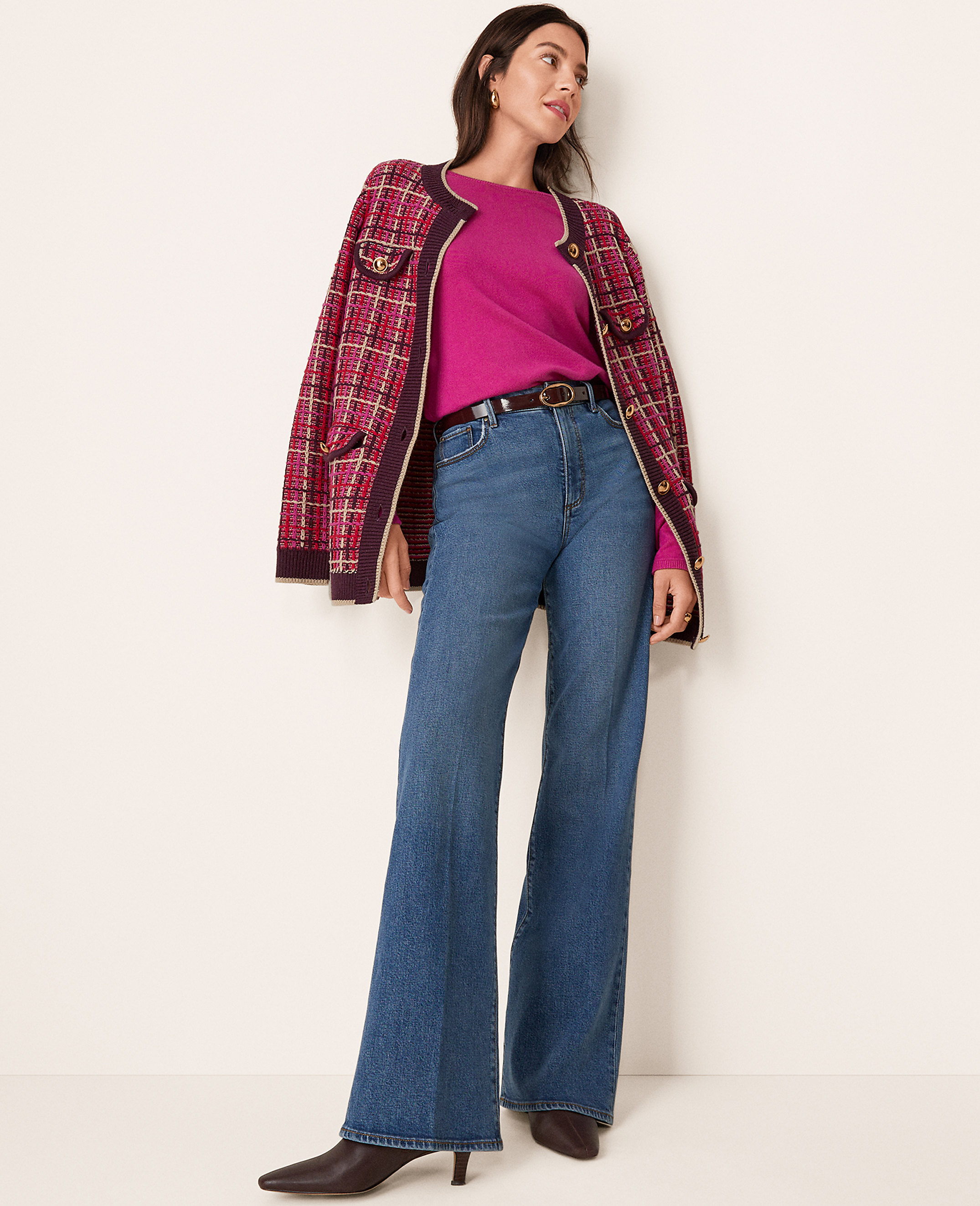 High Rise Wide Leg Jeans in Classic Mid Wash