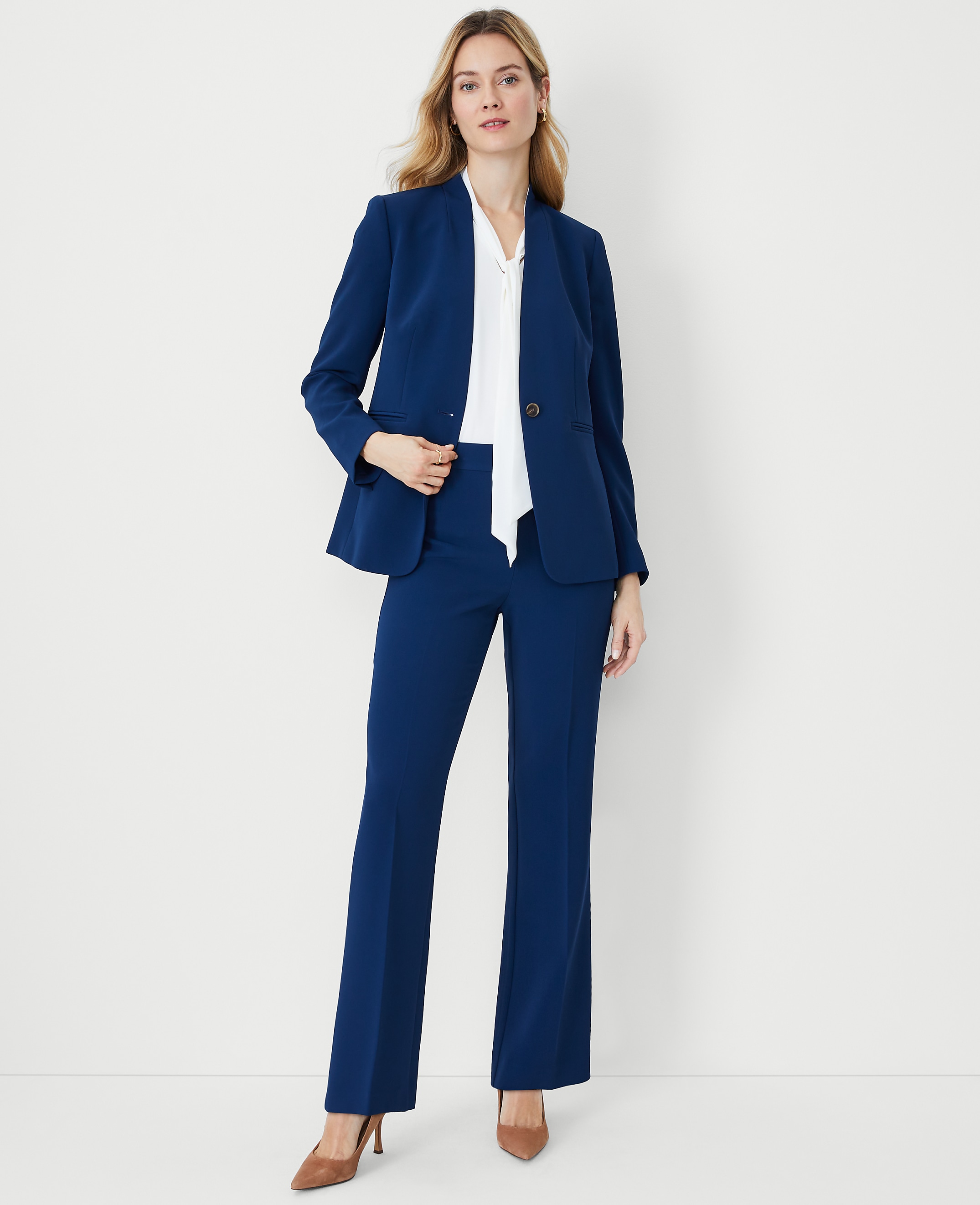 The Side Zip Trouser in Fluid Crepe