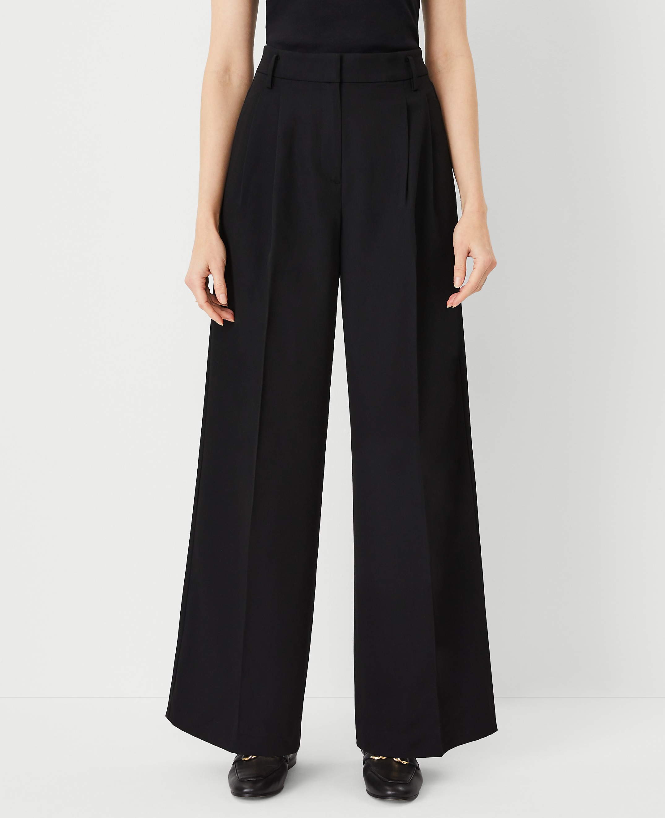 The Petite Pleated Wide-Leg Pant