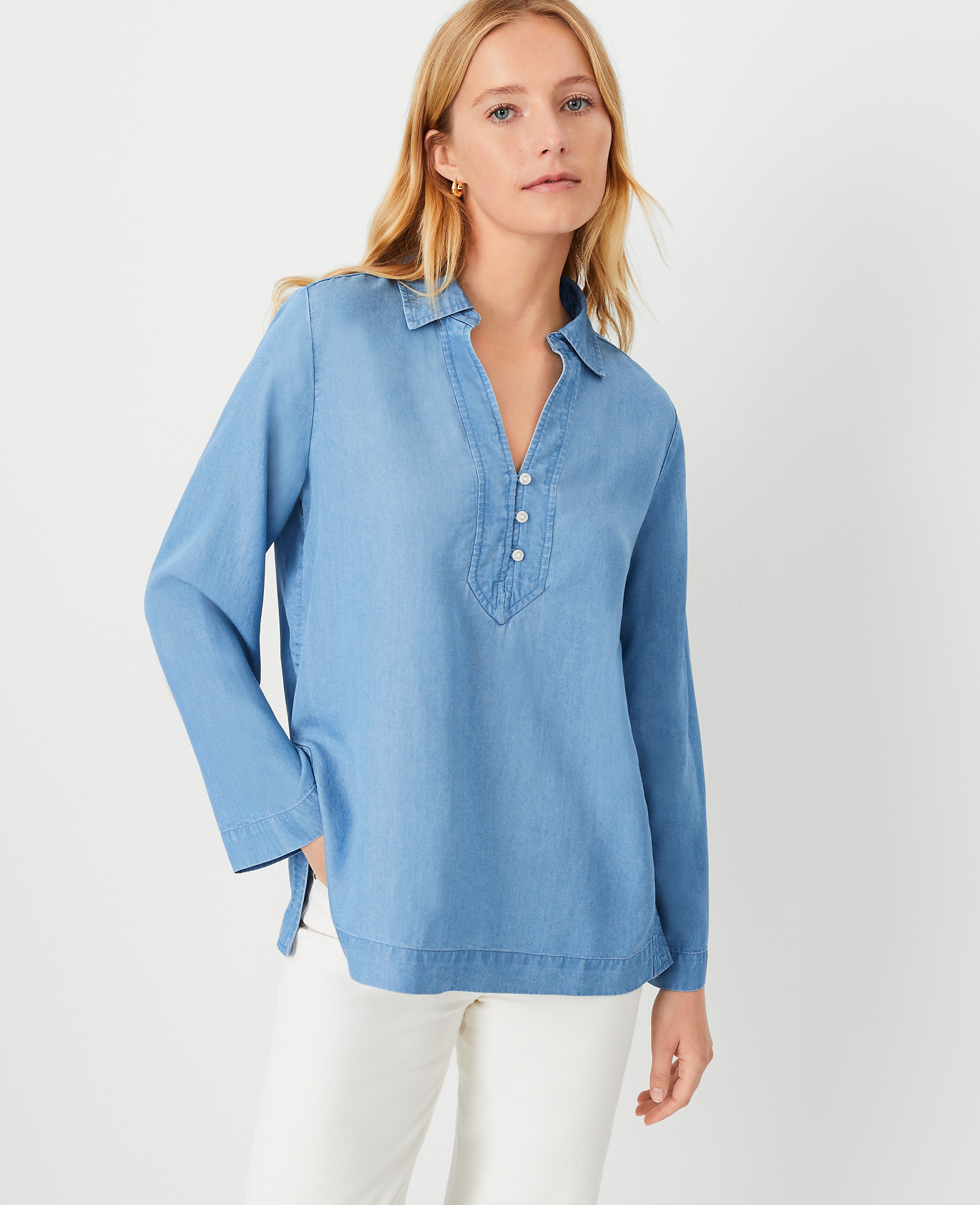 Chambray Tunic Shirt