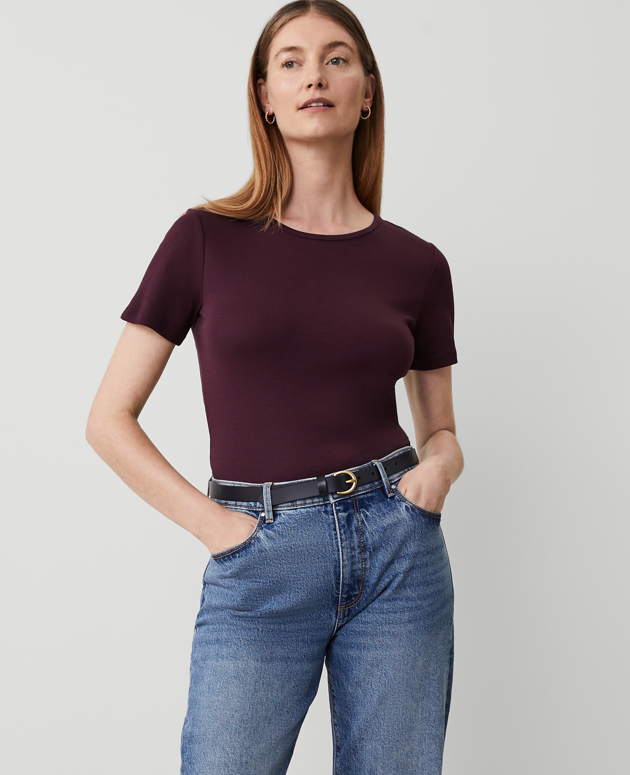 Pima Cotton Crew Neck Tee