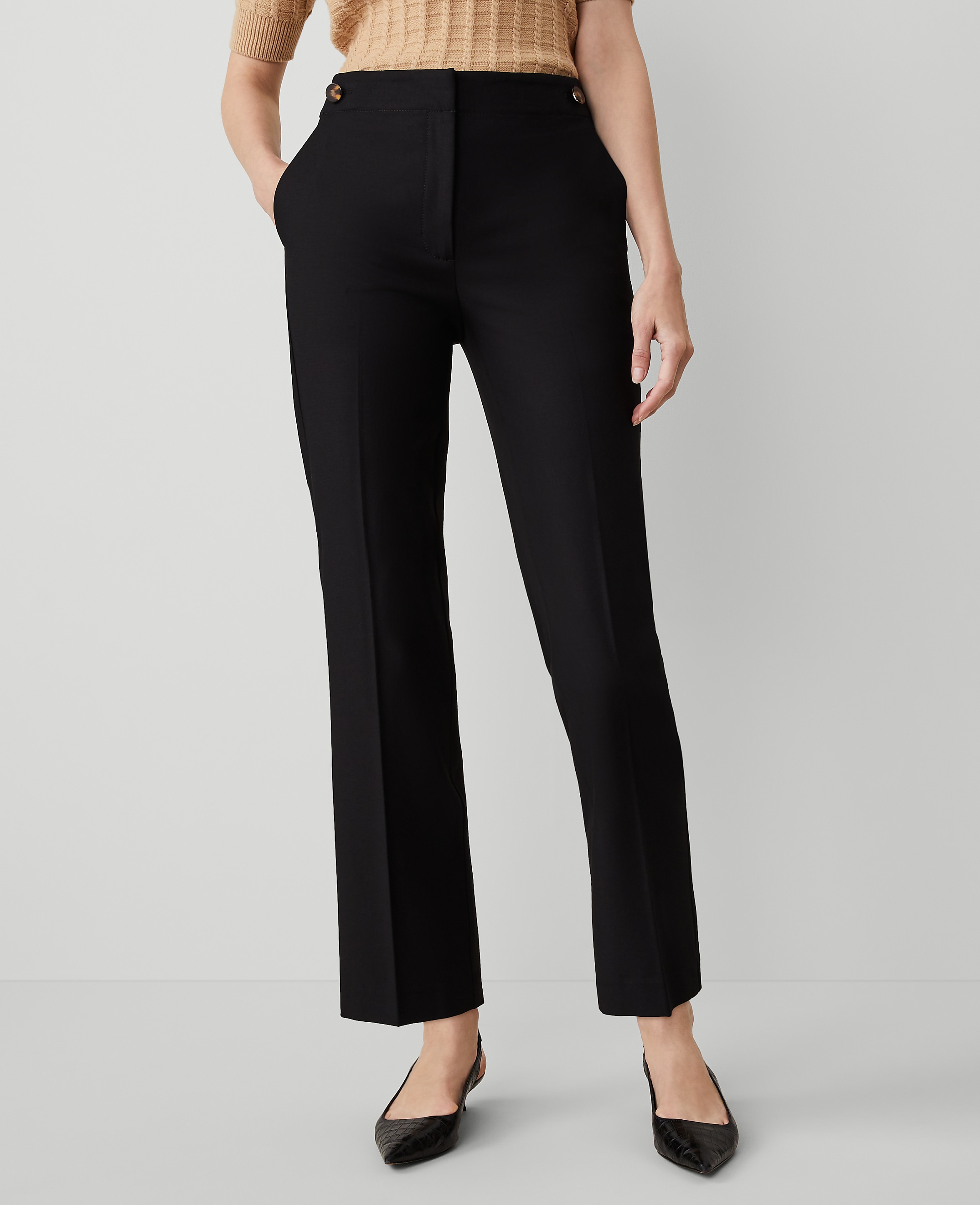 The Button Pencil Pant in Twill