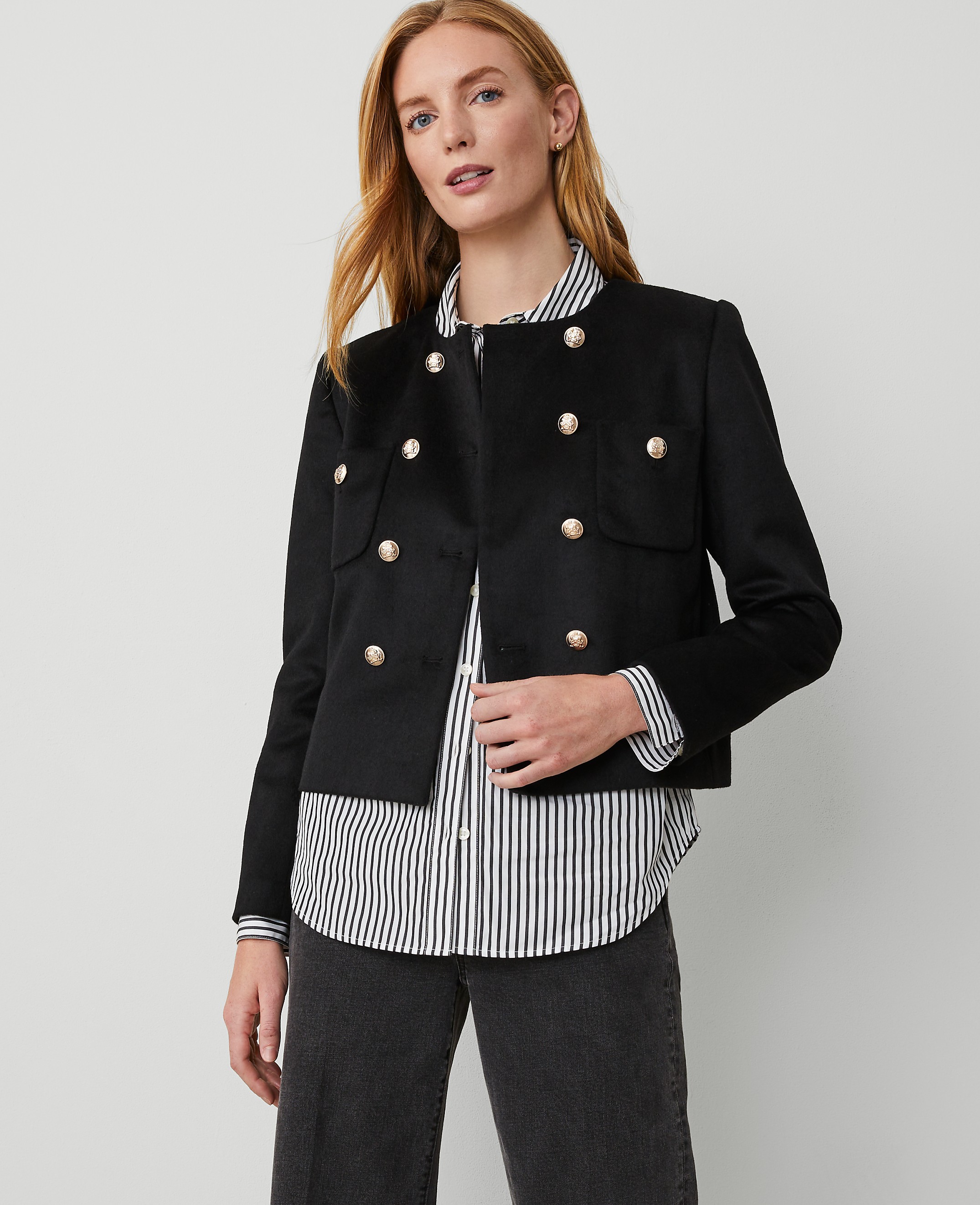 Double Breasted Patch Pocket Jacket