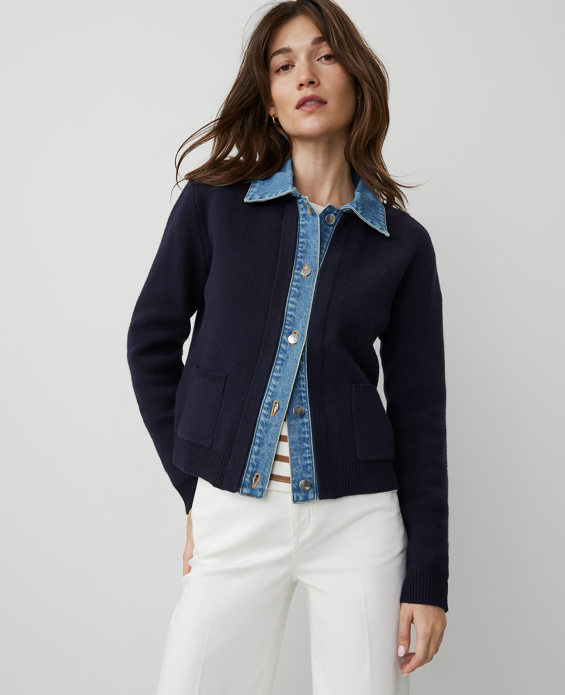 Weekend Collection Denim Sweater Jacket