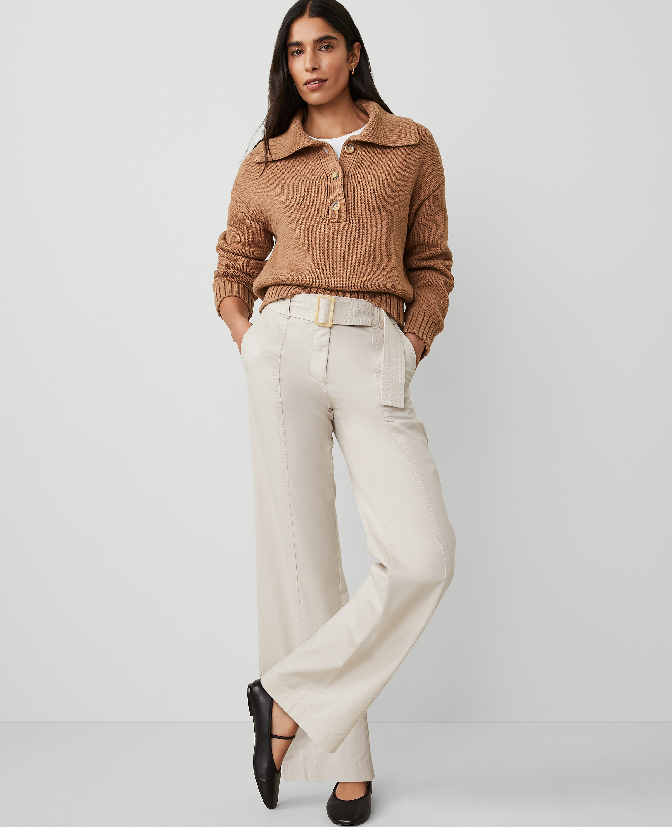 Weekend Collection Belted Utility Pant