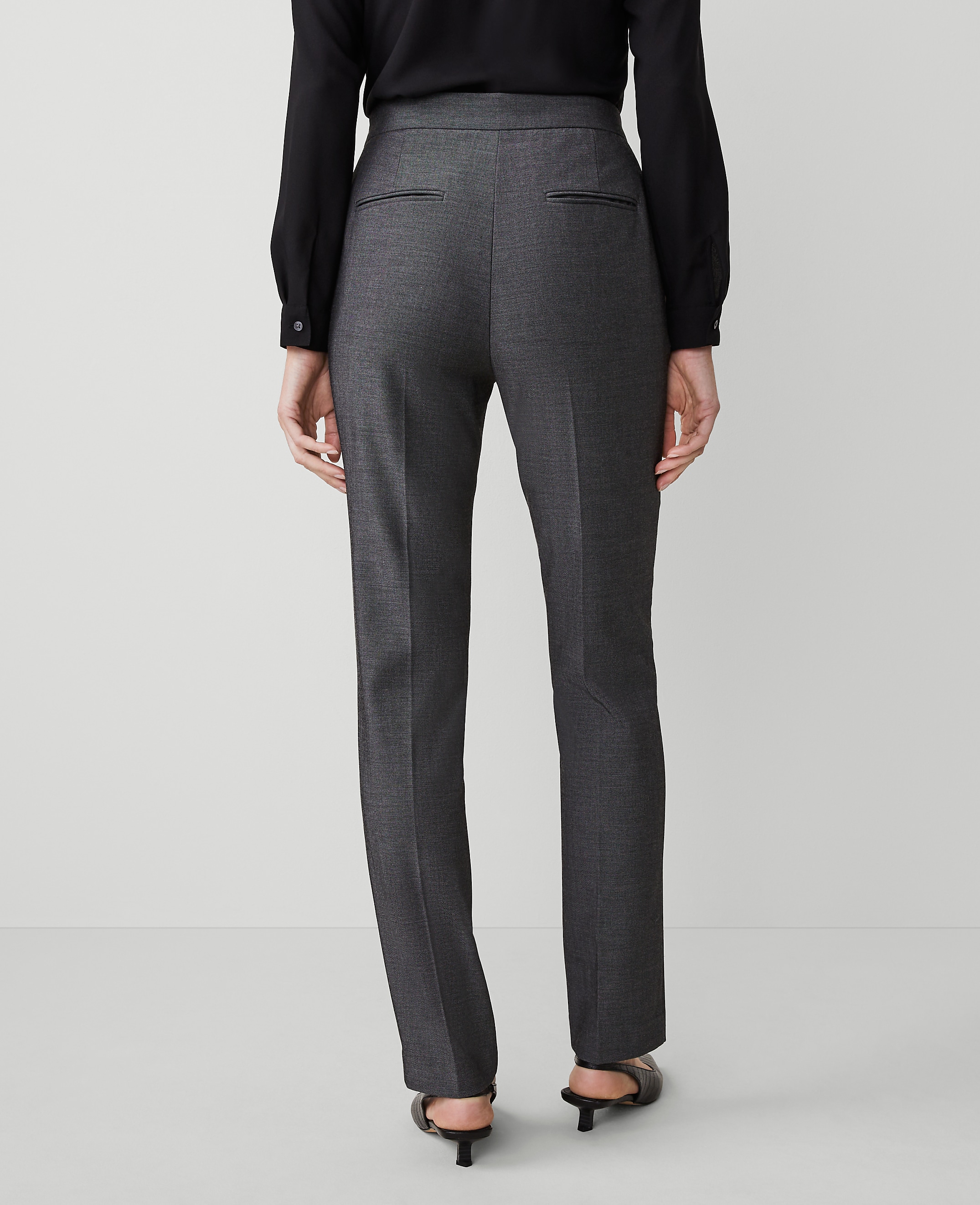 The Side Zip Straight Pant in Bi-Stretch - thumbnail 4