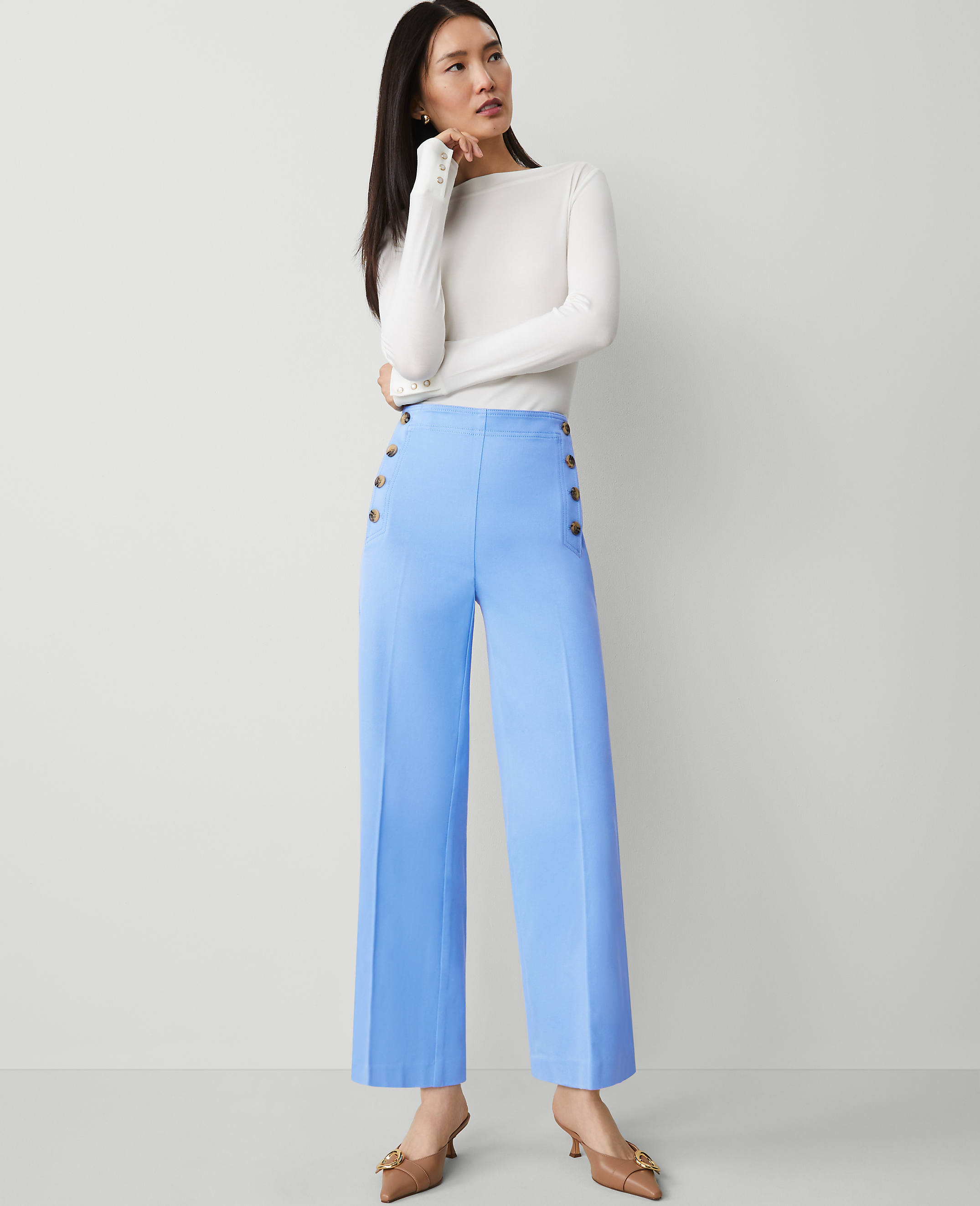 The Petite Sailor Grace Straight Pant