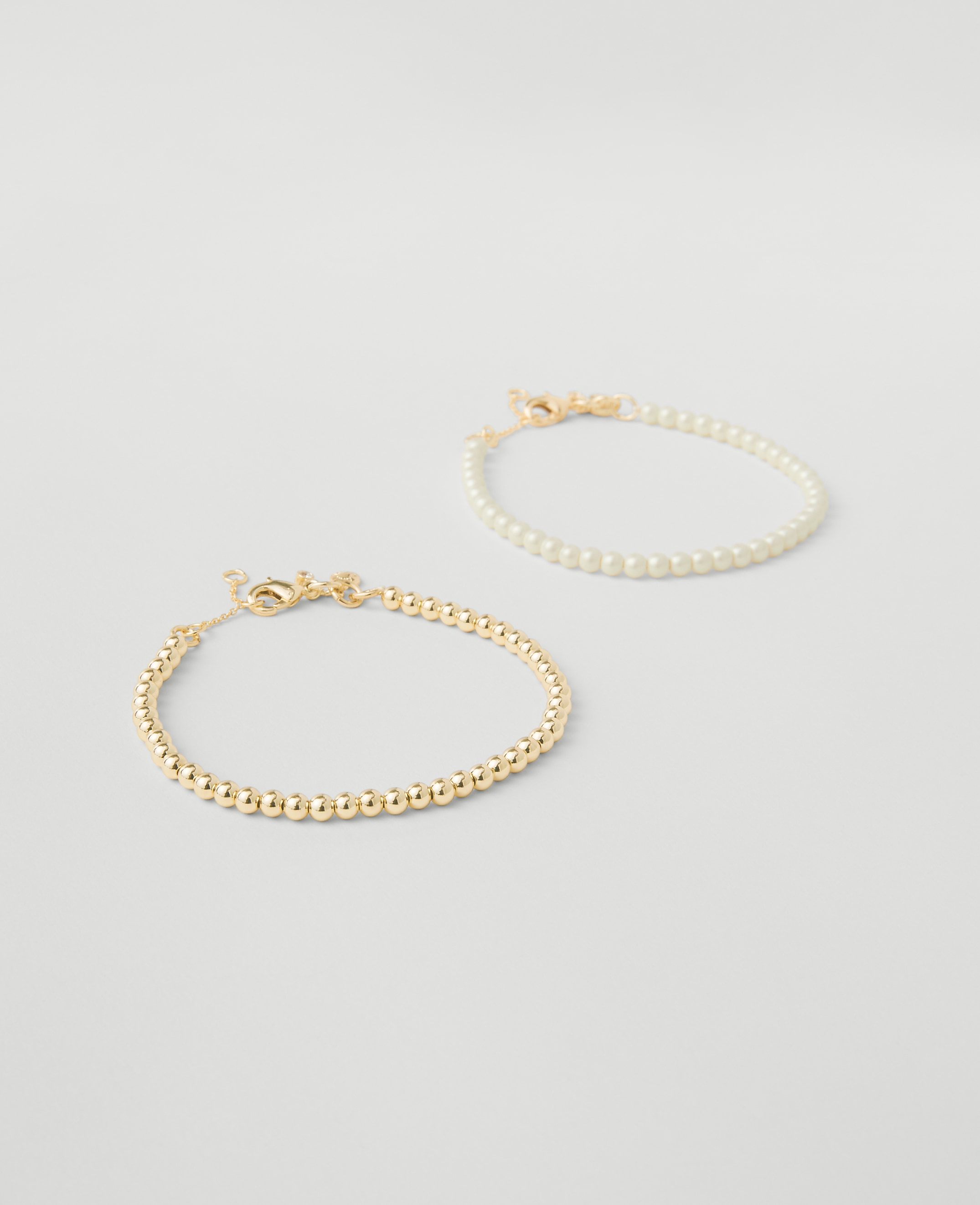 Pearlized Metal Bracelet Set