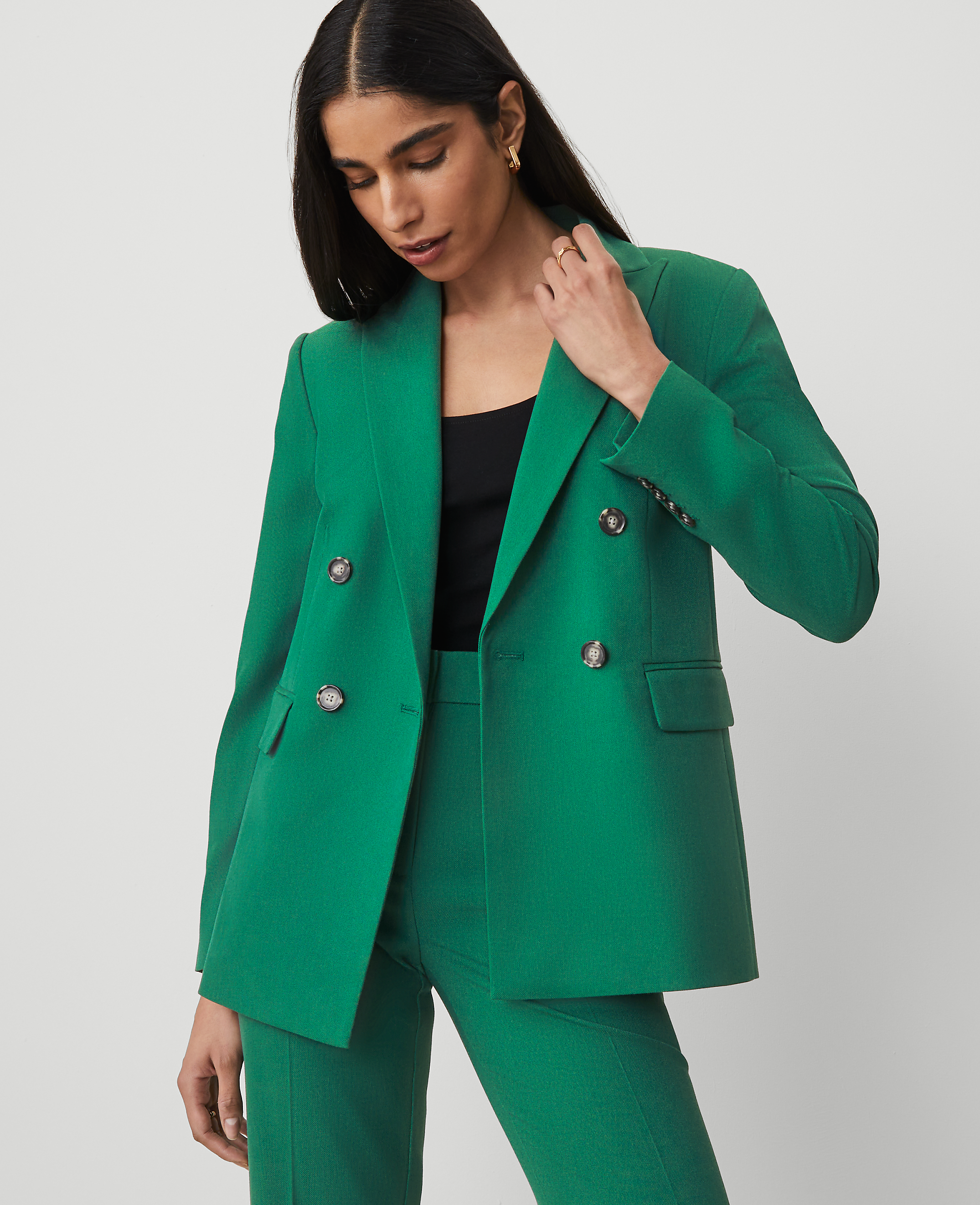 The Petite Tailored Blazer in Textured Drape