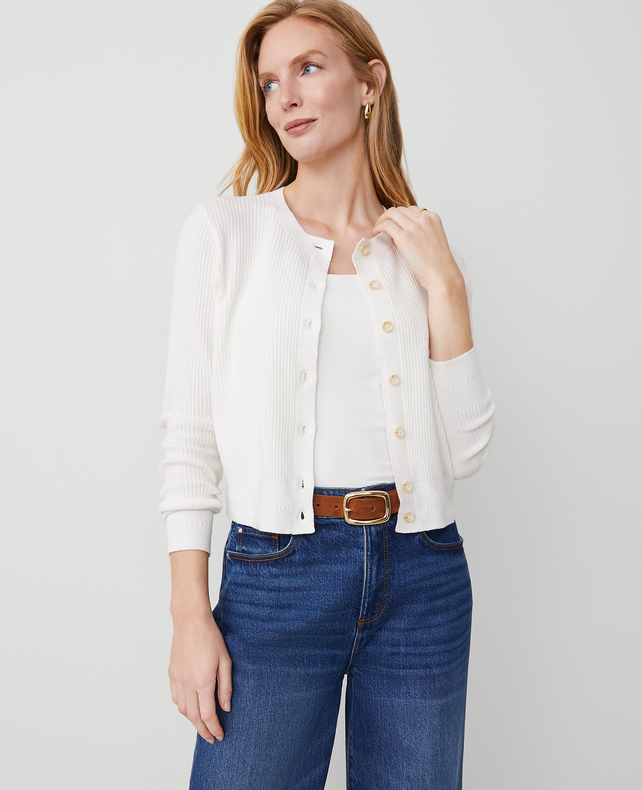 Petite Textured Stitch Ann Cardigan