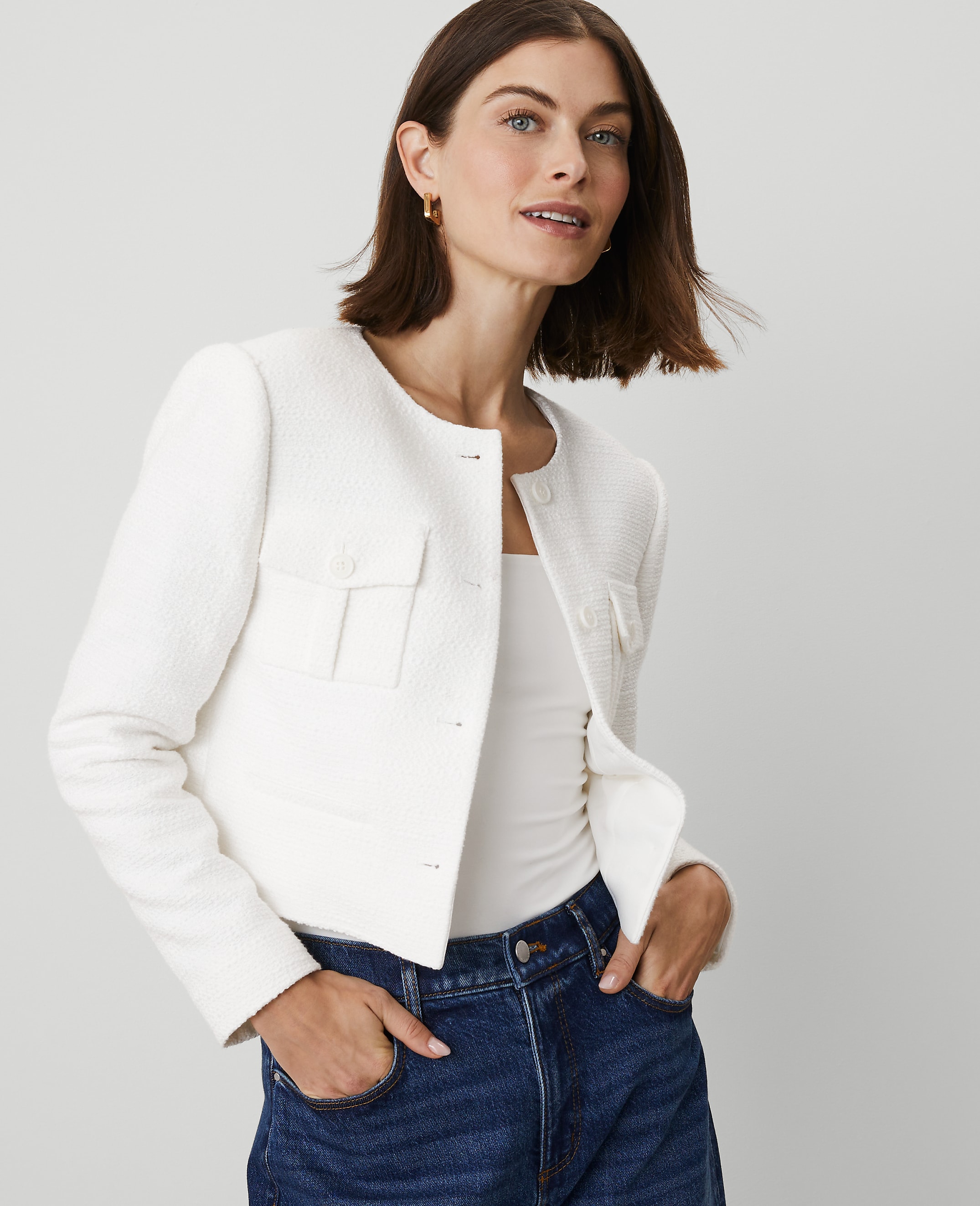 Tweed Patch Pocket Jacket