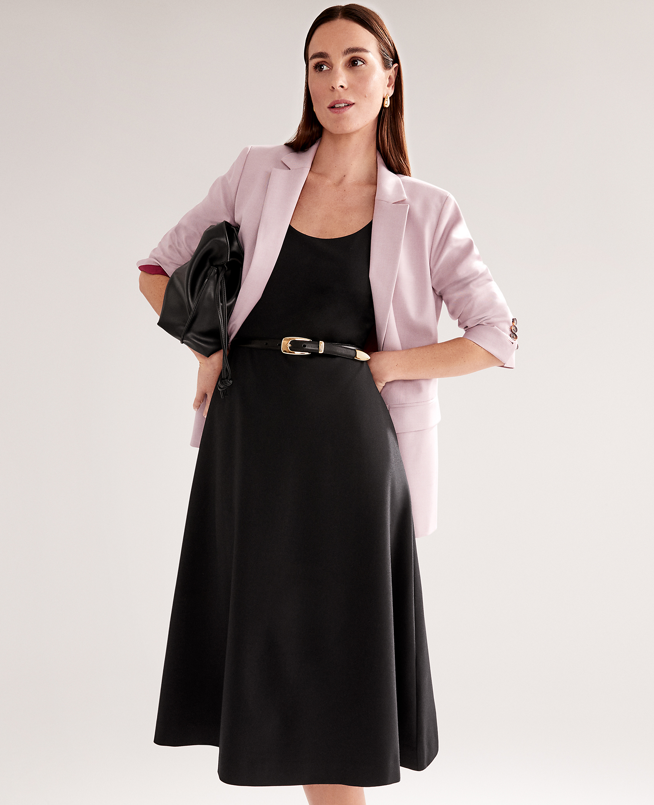 Ponte Sleeveless Midi Dress