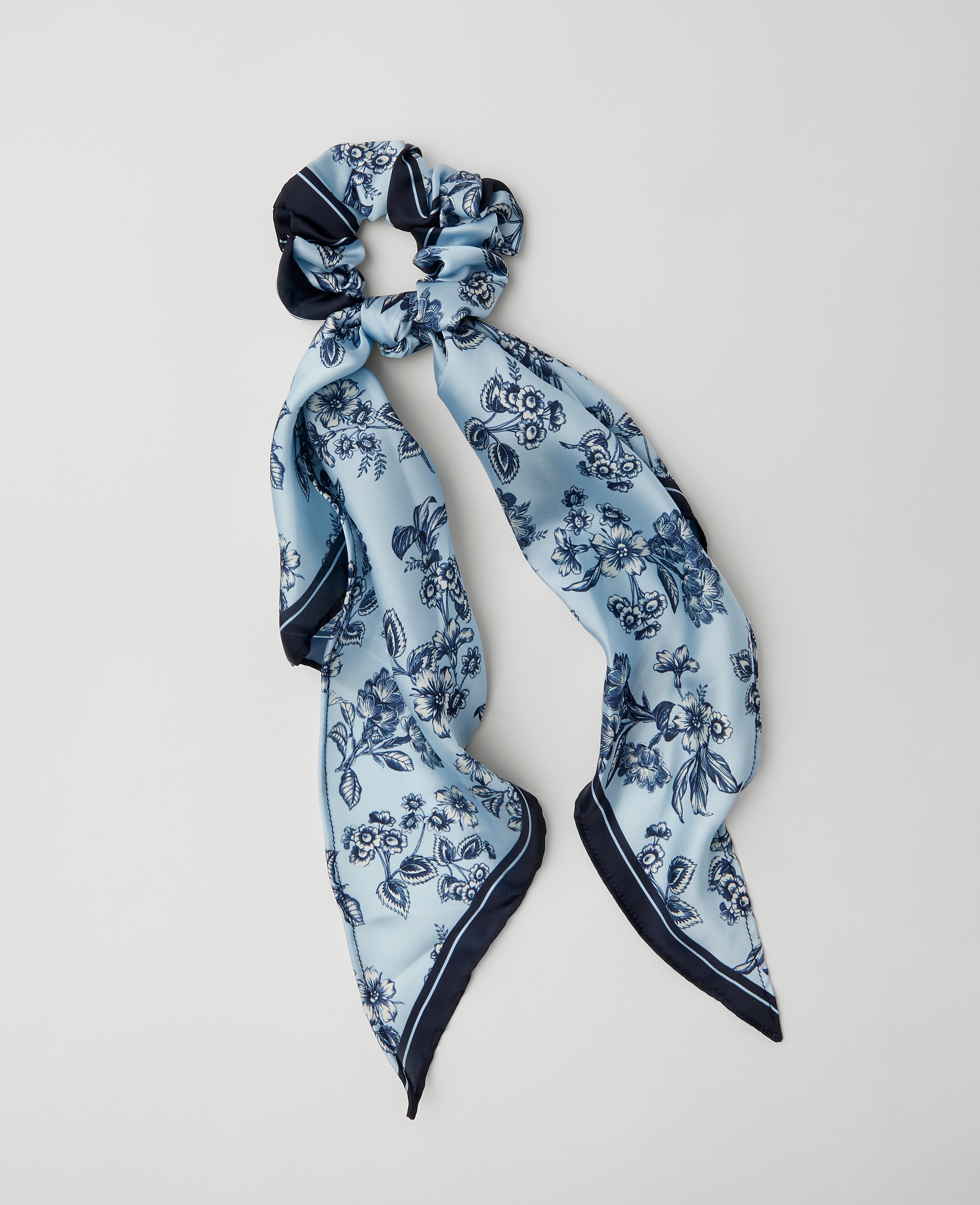 Weekend Collection Toile Silk Scrunchie