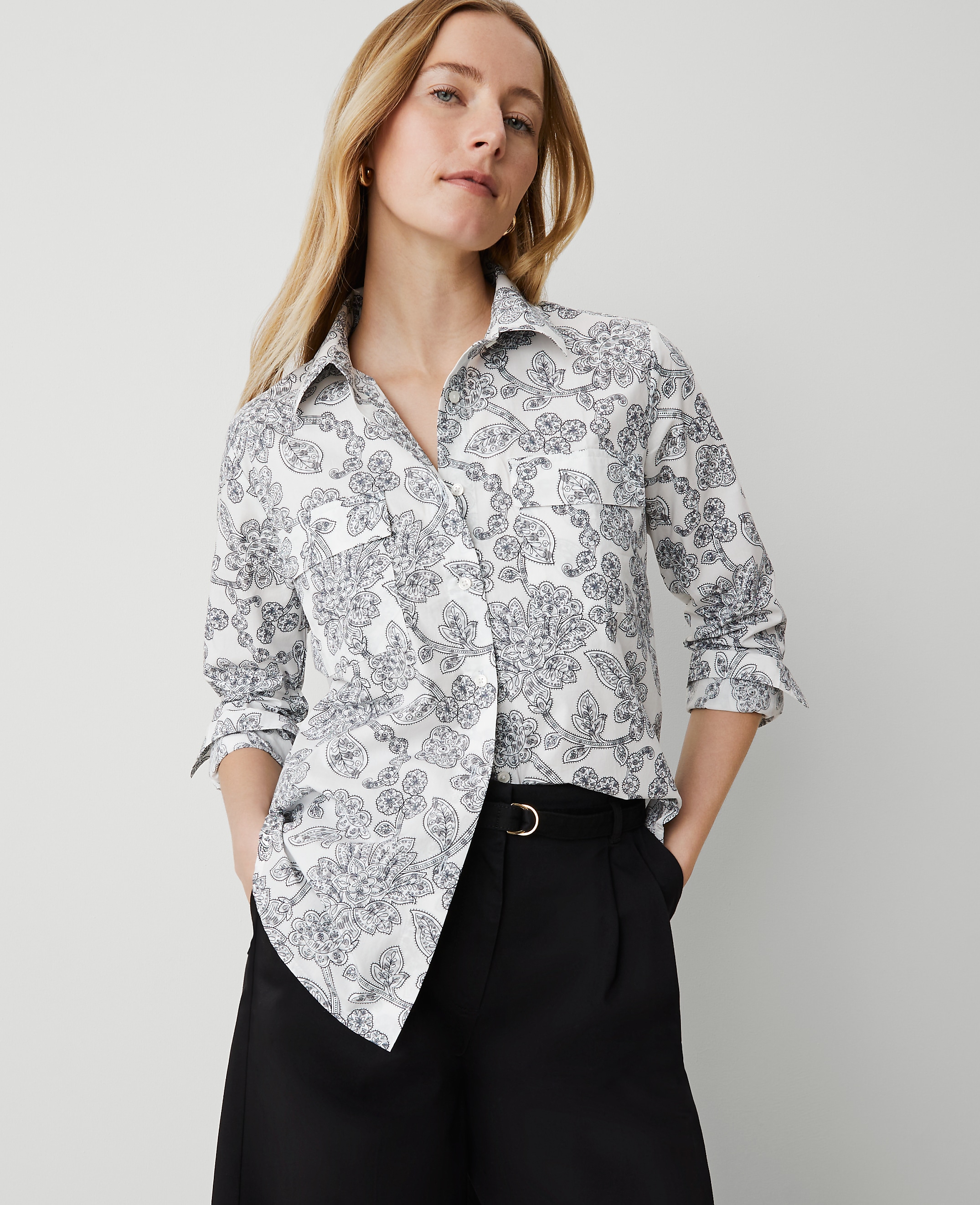 Weekend Collection Paisley Pocket Blouse