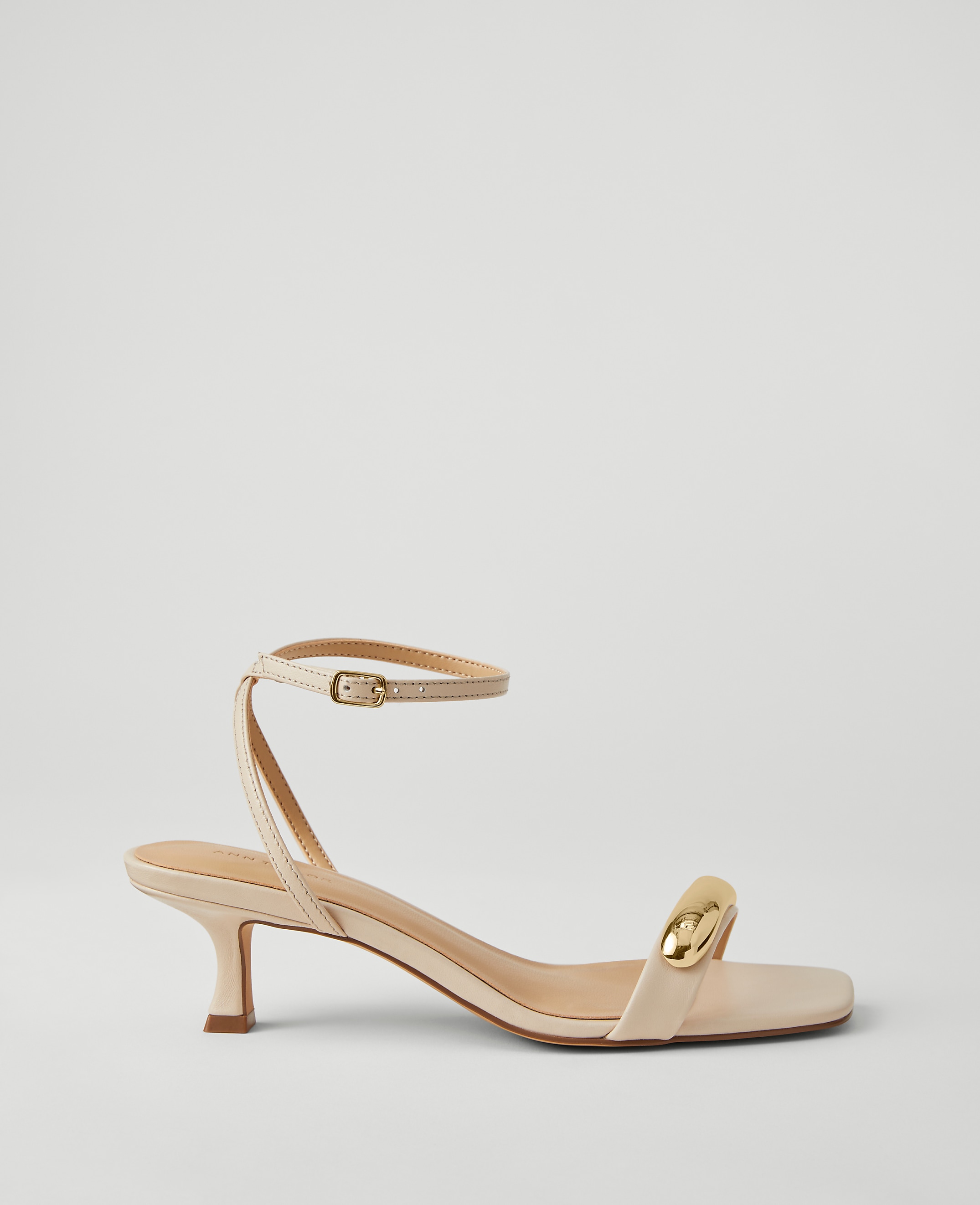 Embellished Ankle Wrap Heeled Sandals