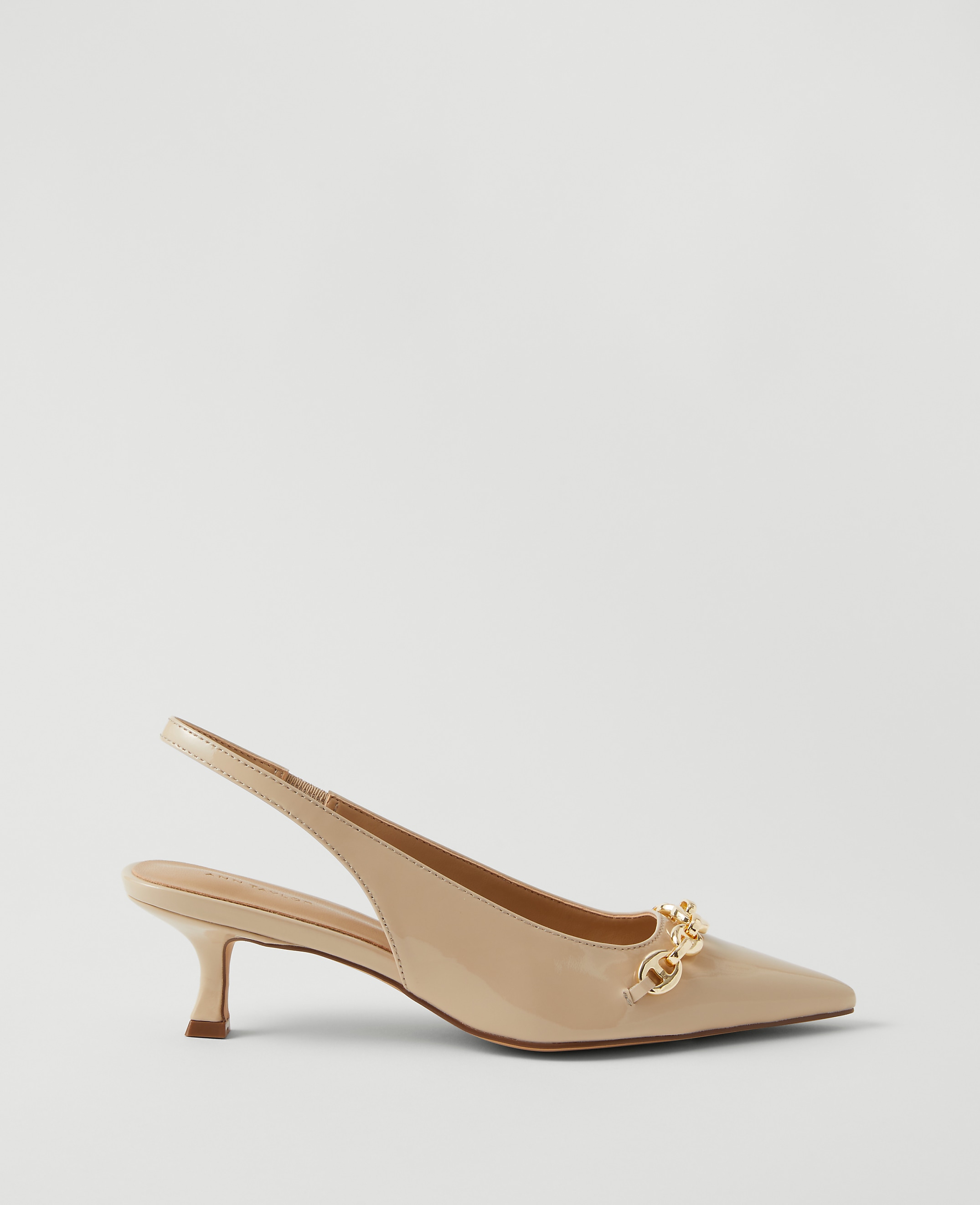 Mariner Chain Patent Kitten Heel Pump
