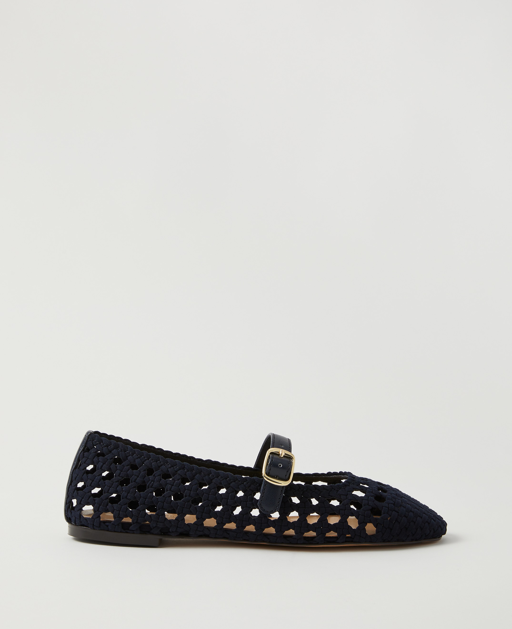 Woven Mary Jane Ballet Flat