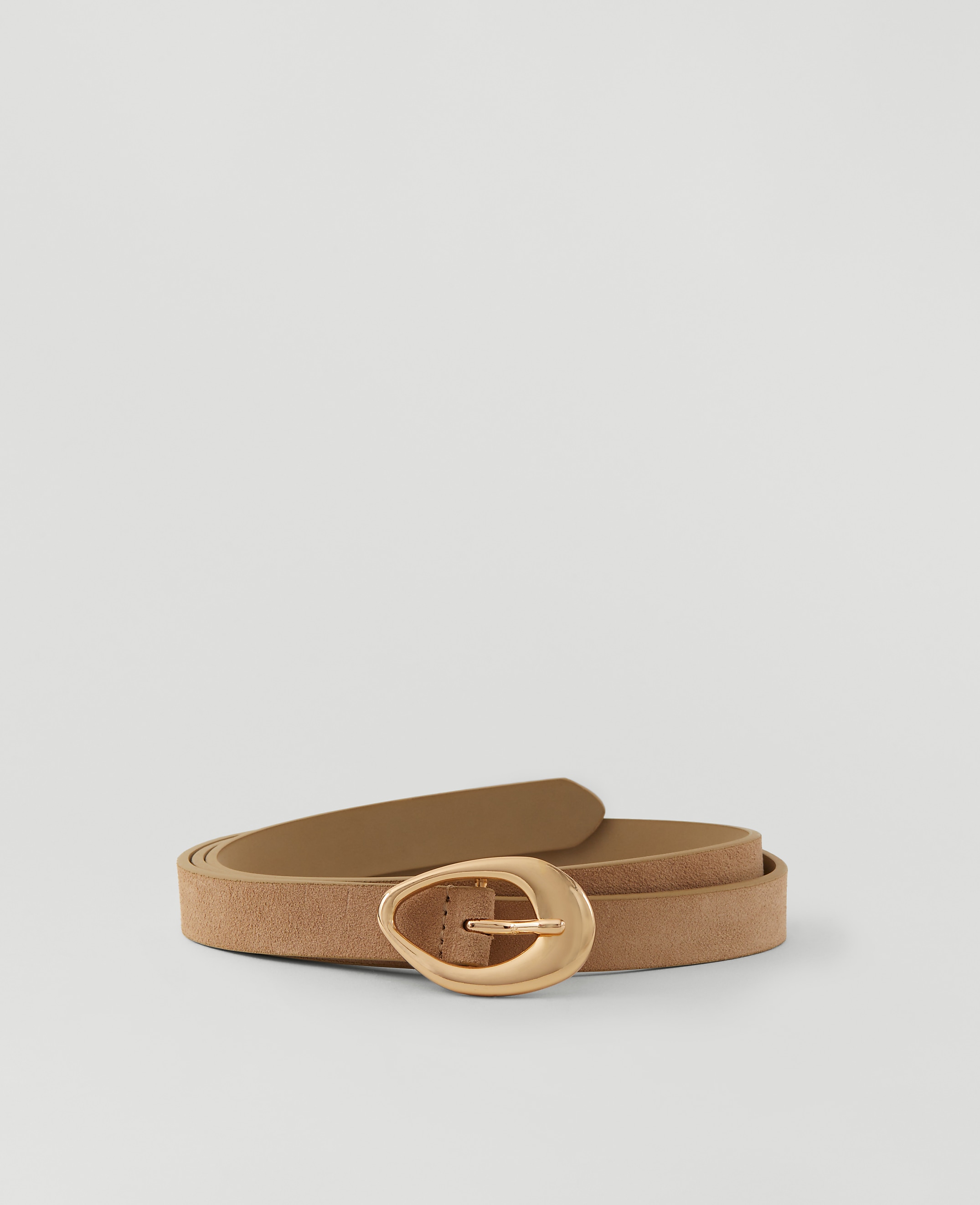 Suede Textured Buckle Belt