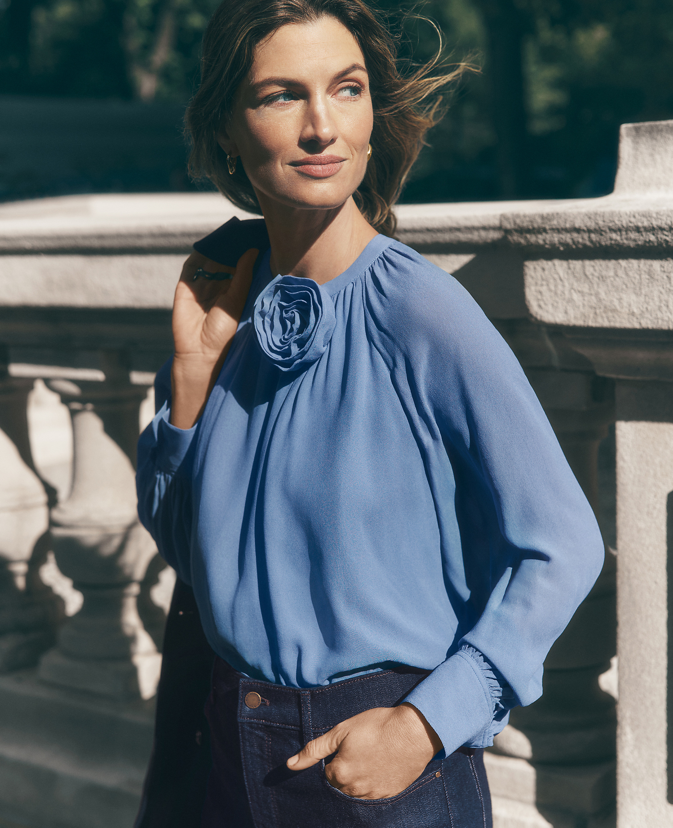 Petite Rosette Raglan Top