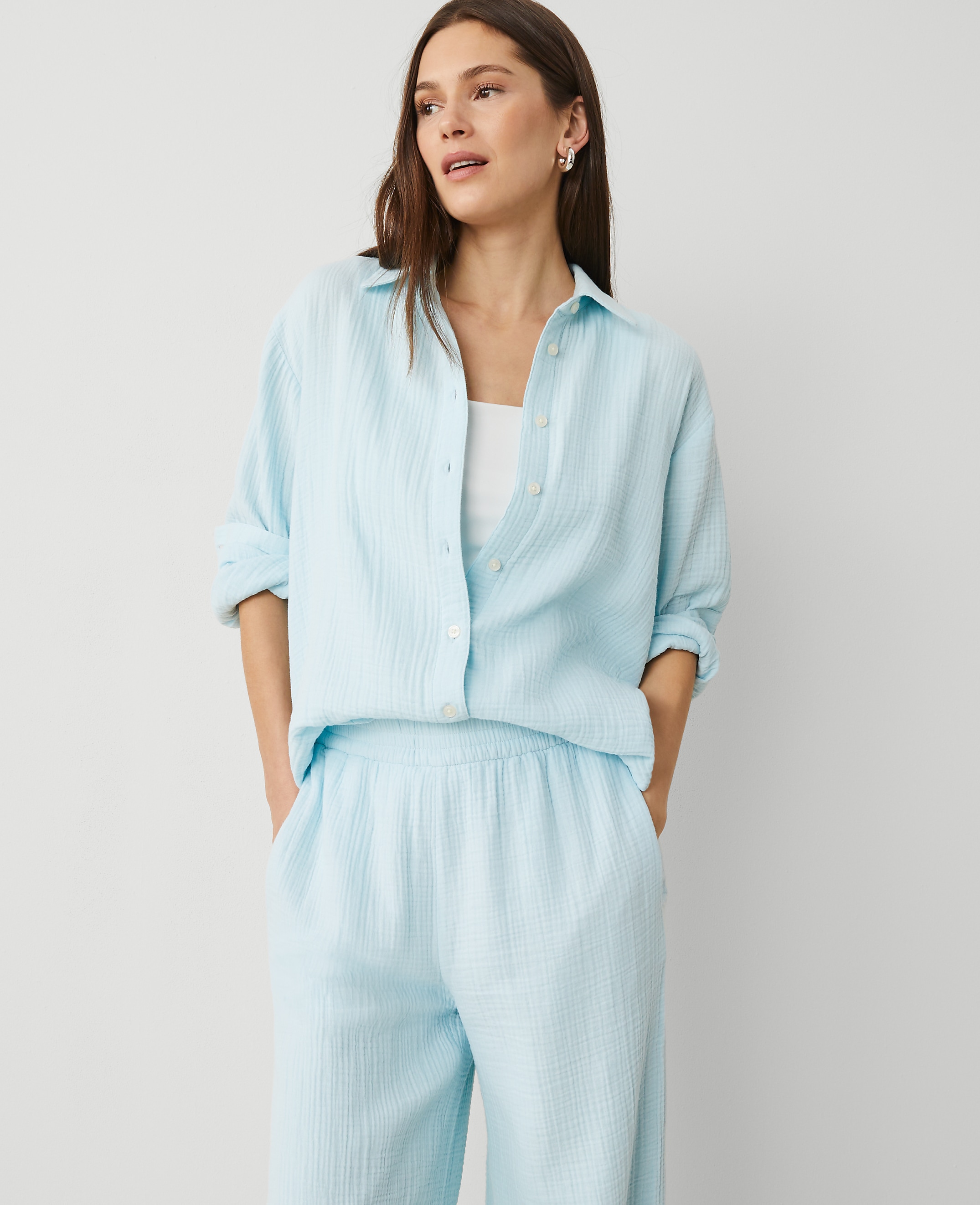 Gauze Oversized Blouse