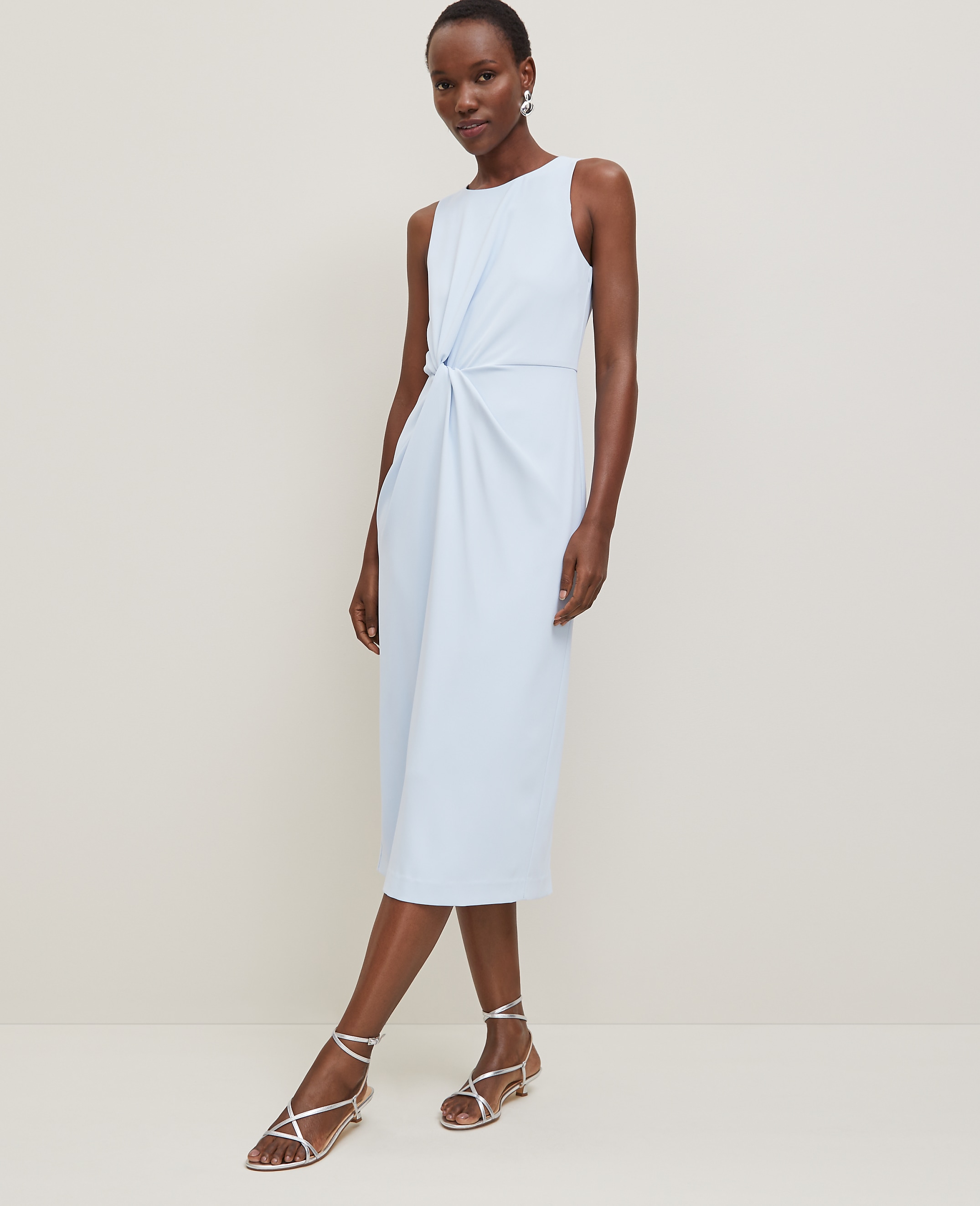 Crepe Twist Sheath Dress