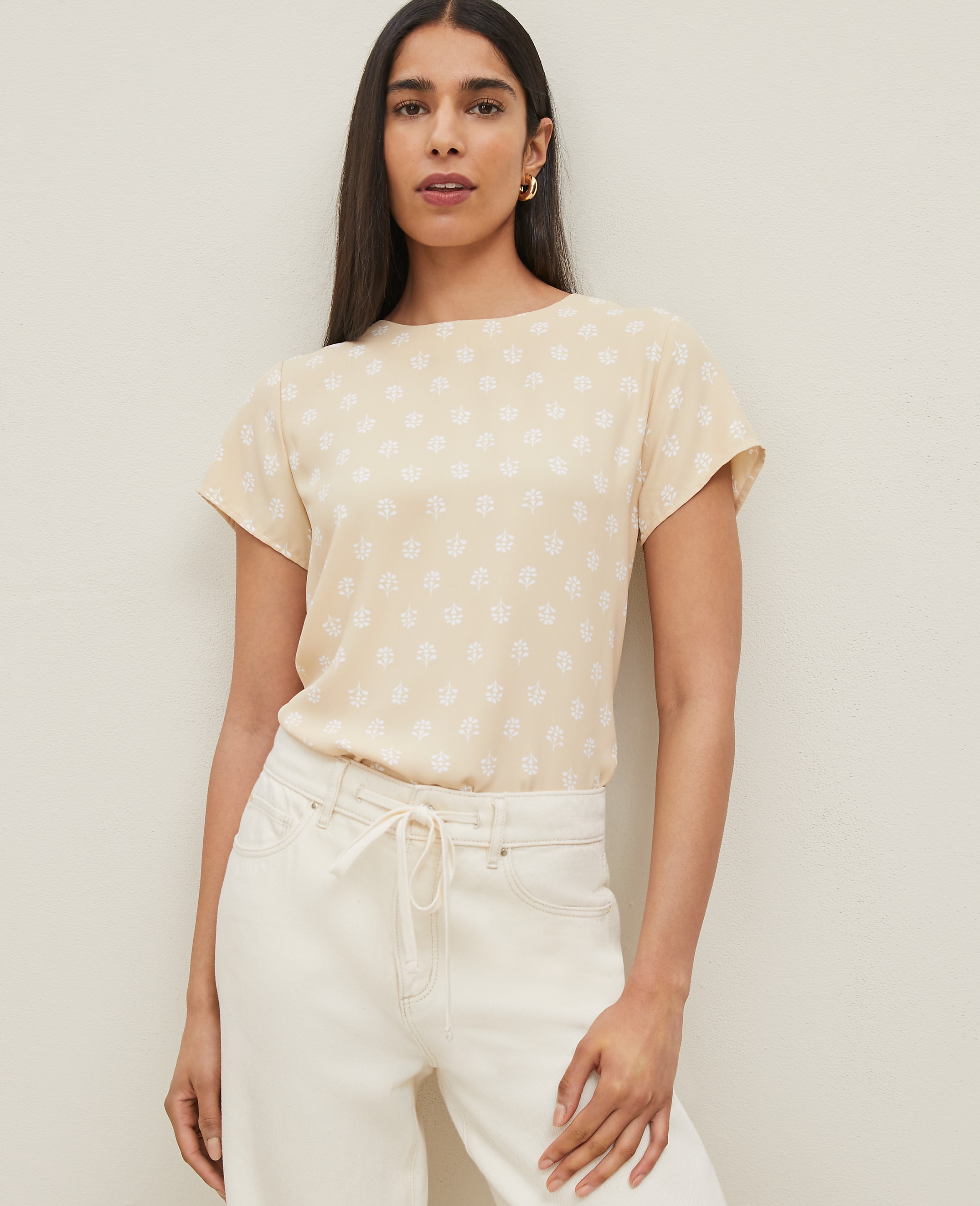 Petaled Mixed Media Tee