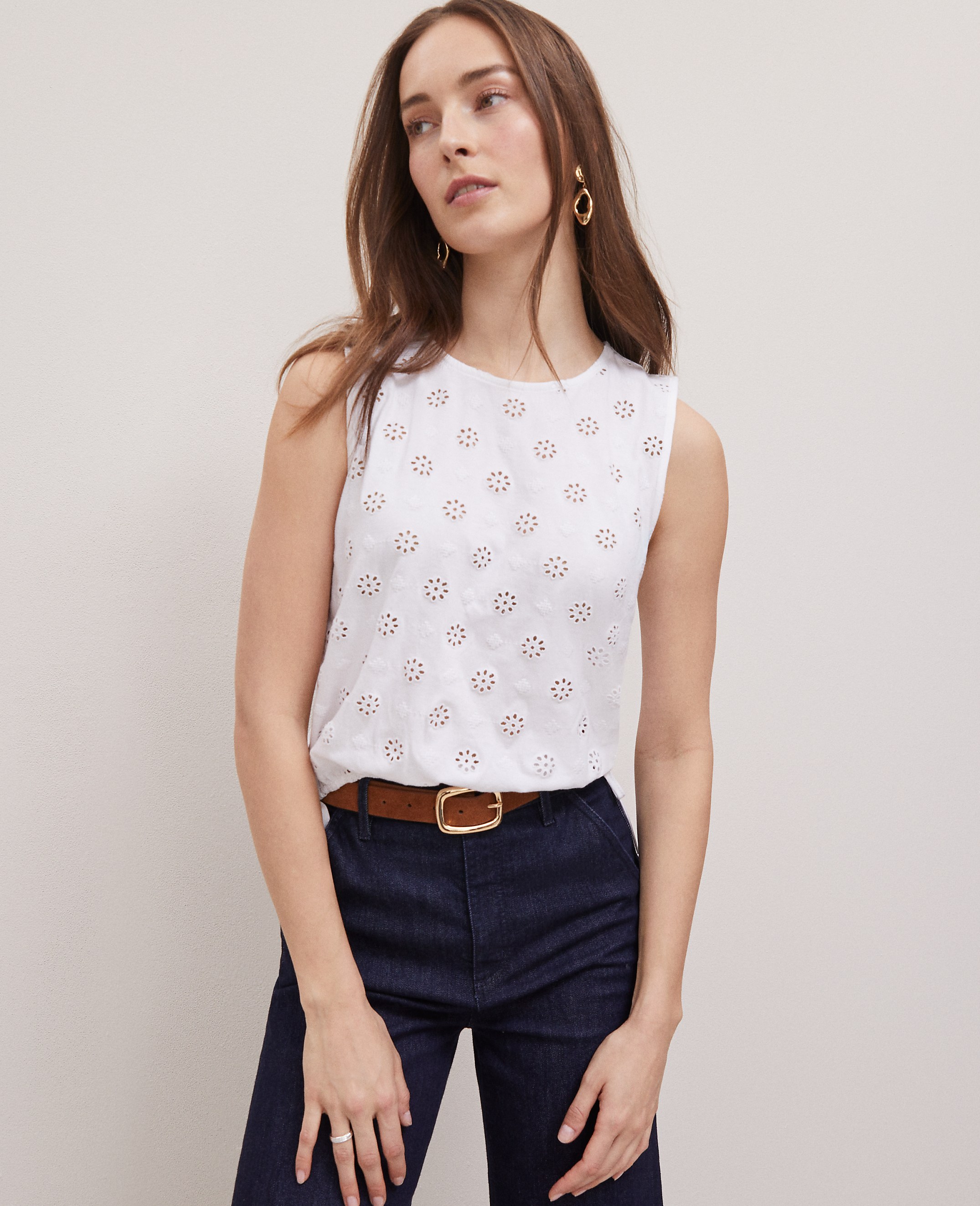 Petite Weekend Collection Bubble Hem Top