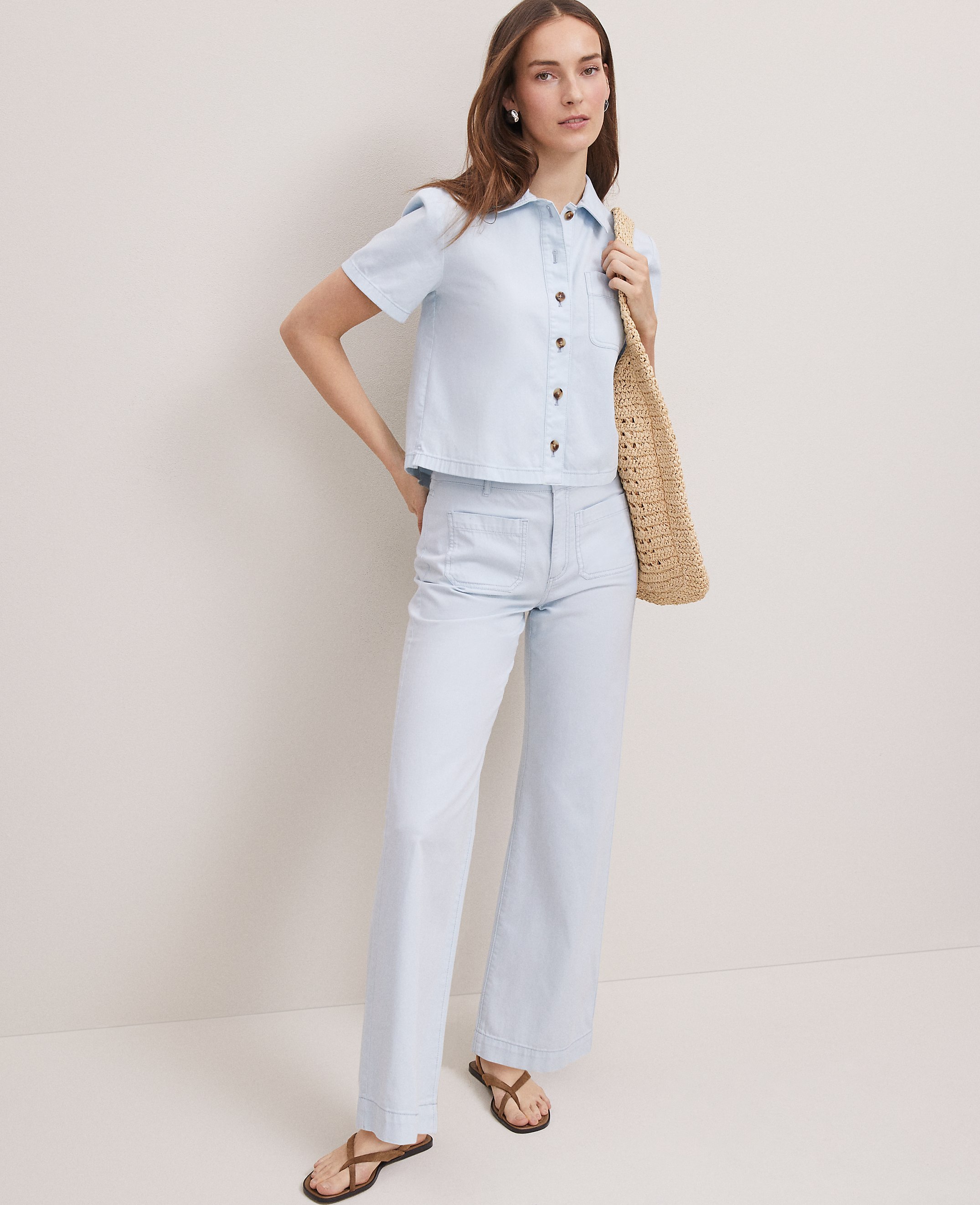 The Petite Patch Pocket Wide-Leg Jean