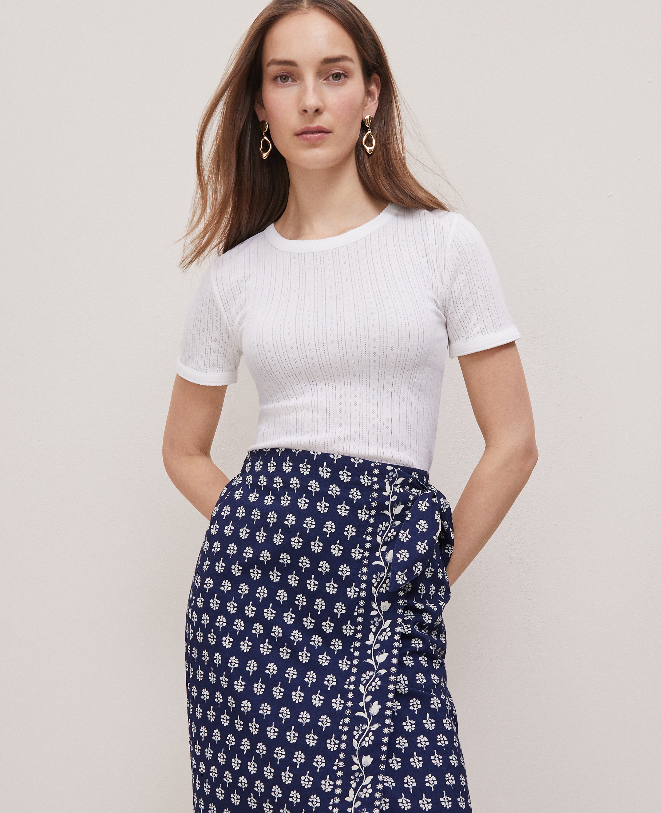 Weekend Pointelle Tee