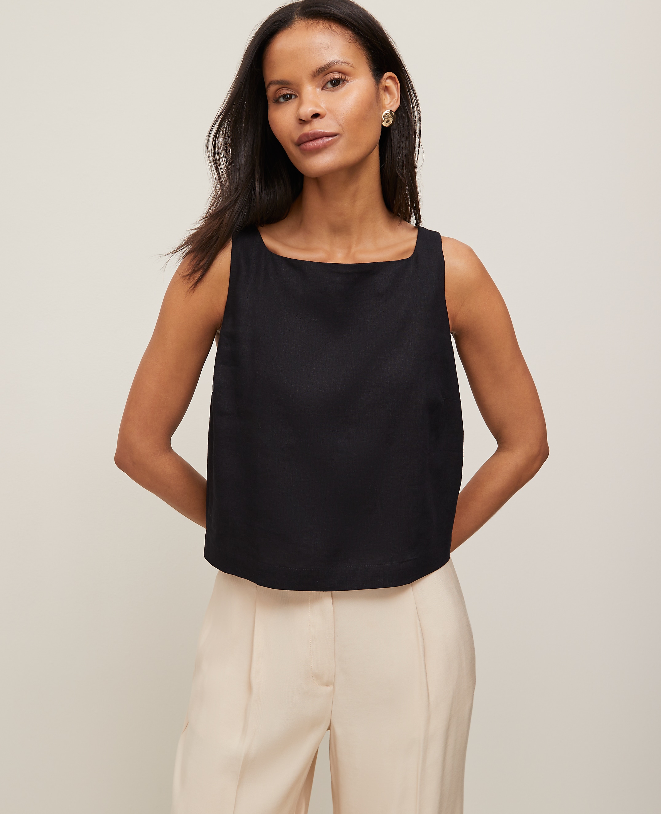 Linen Blend Tank Top