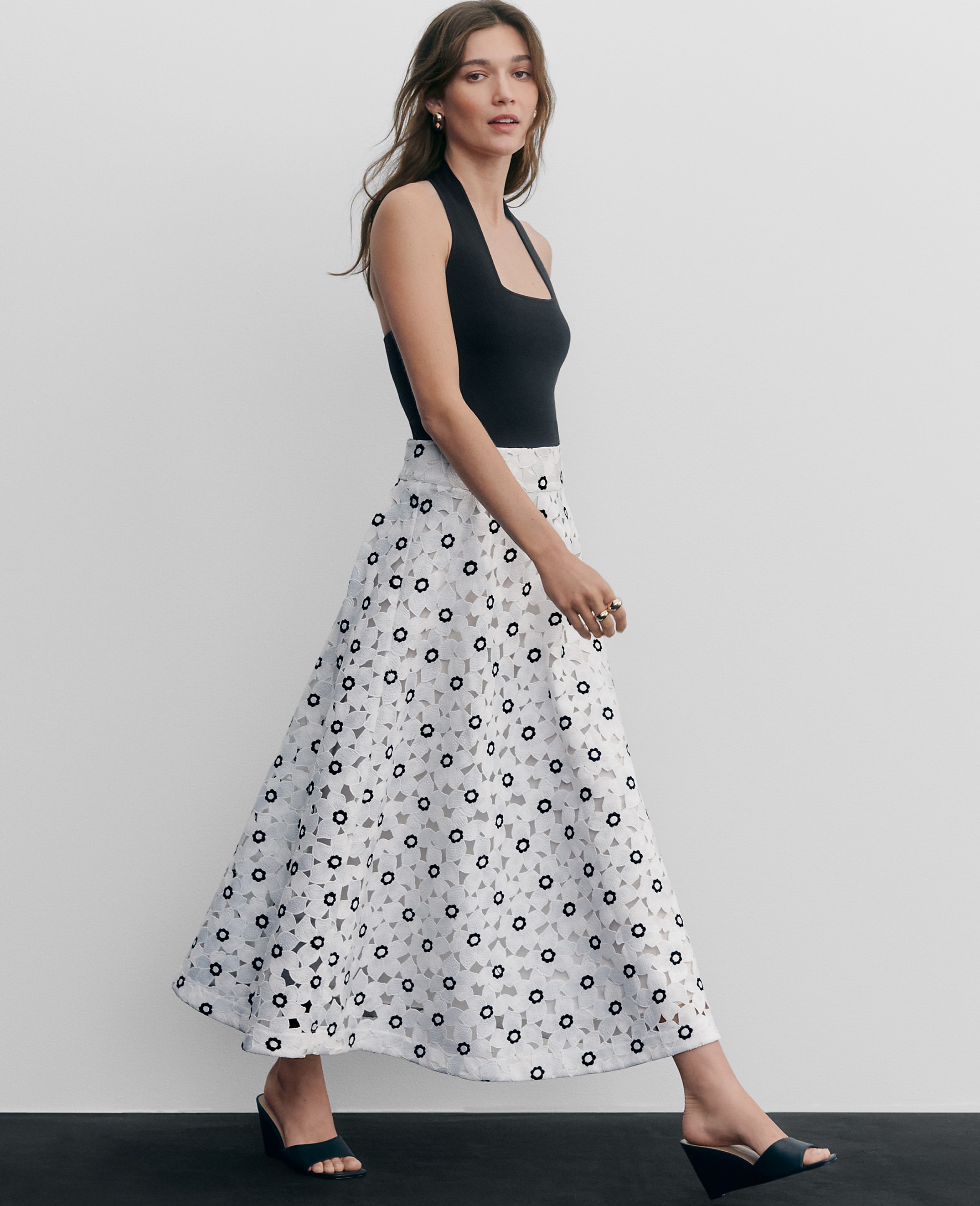 Floral Lace Full Skirt