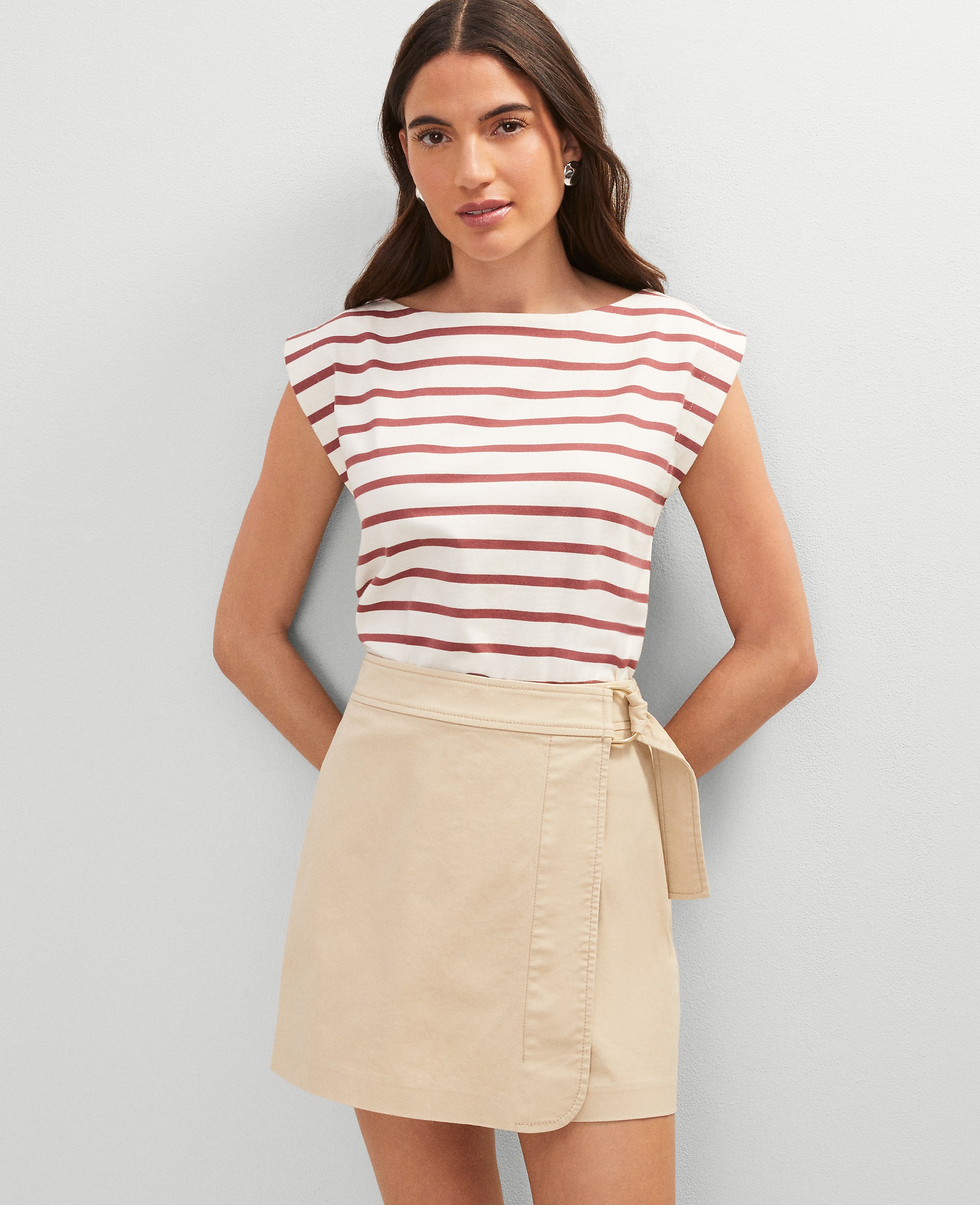 Weekend Collection Striped Boatneck Top
