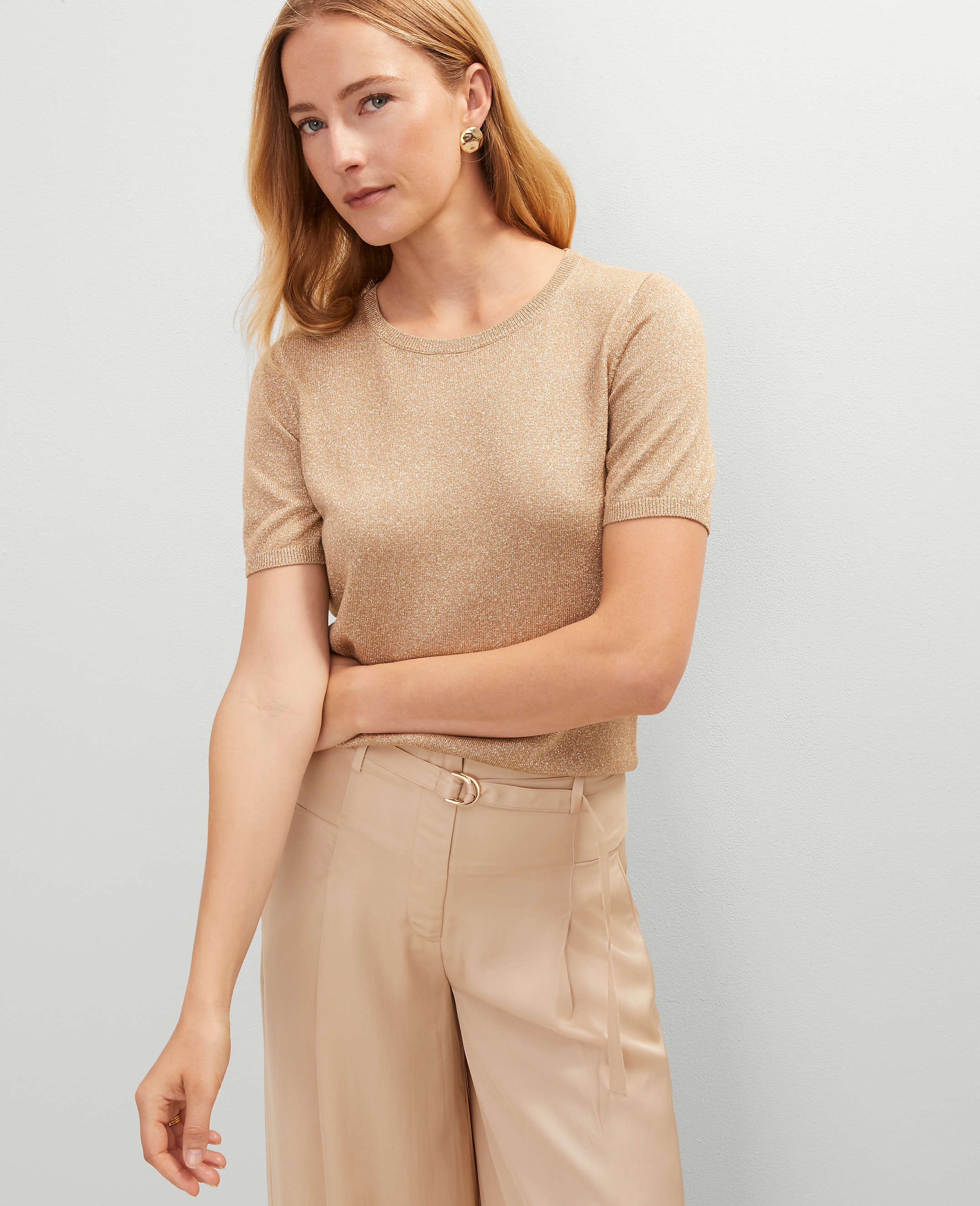 Metallic Sweater Tee
