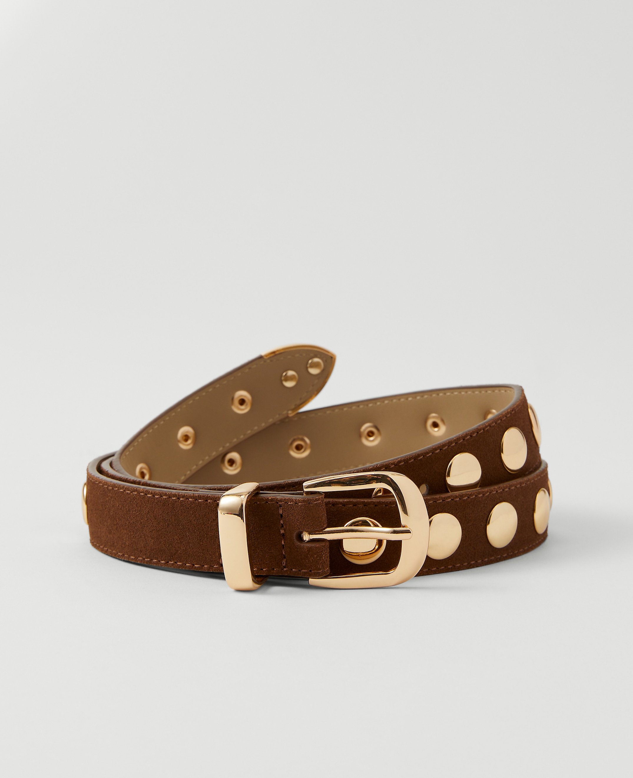 Suede Studded Belt