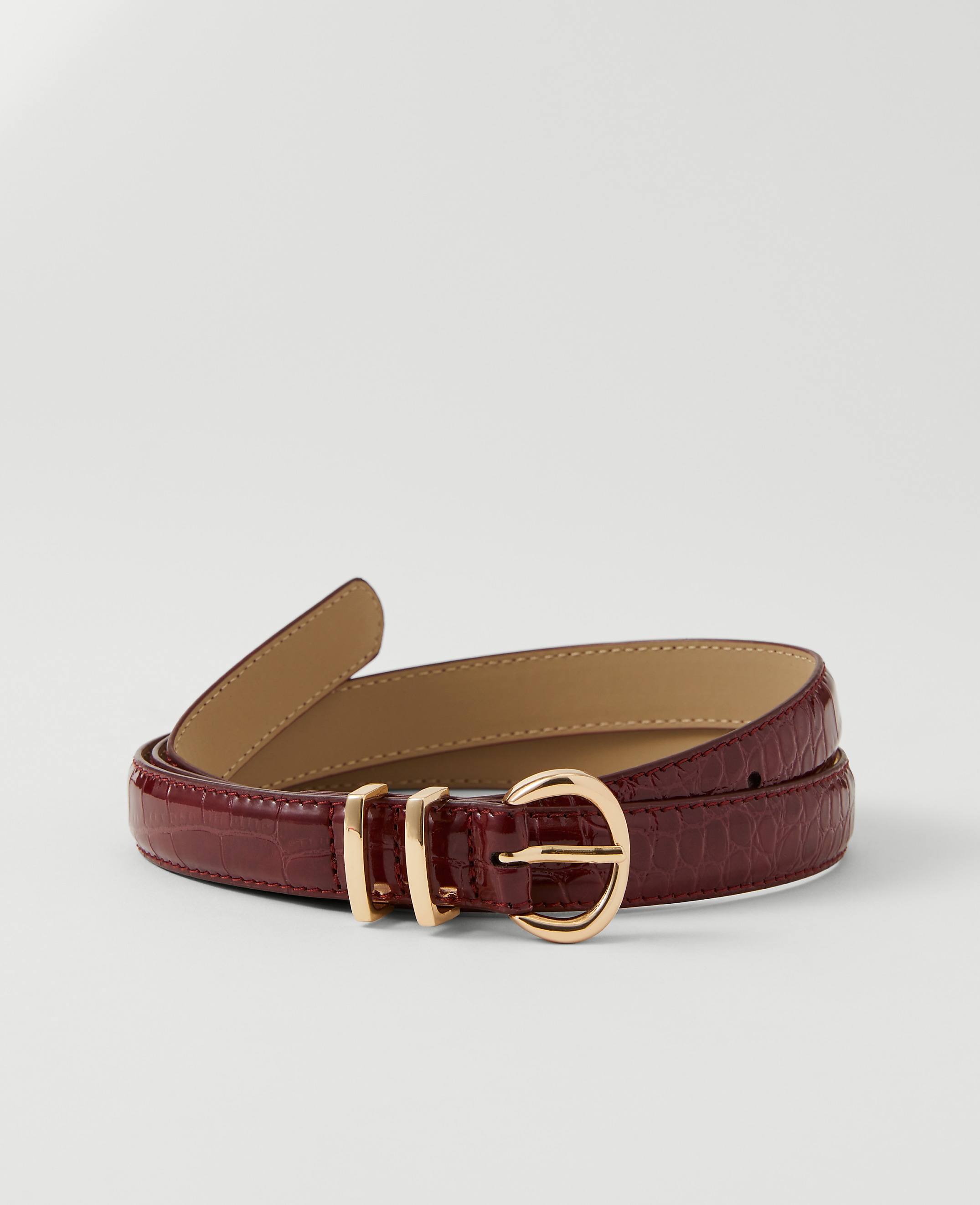 Skinny Croco Belt