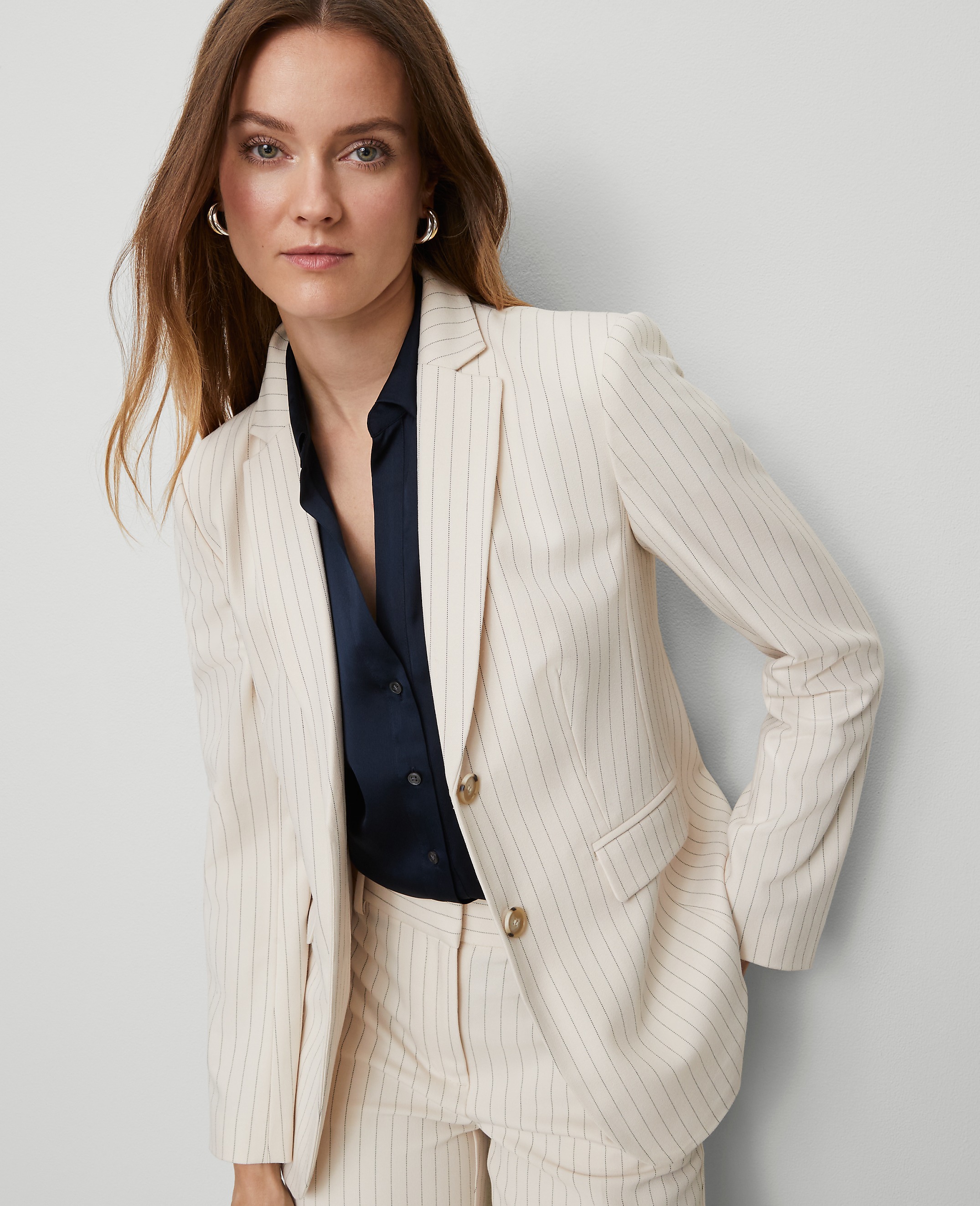 The Greenwich Blazer in Pinstripe