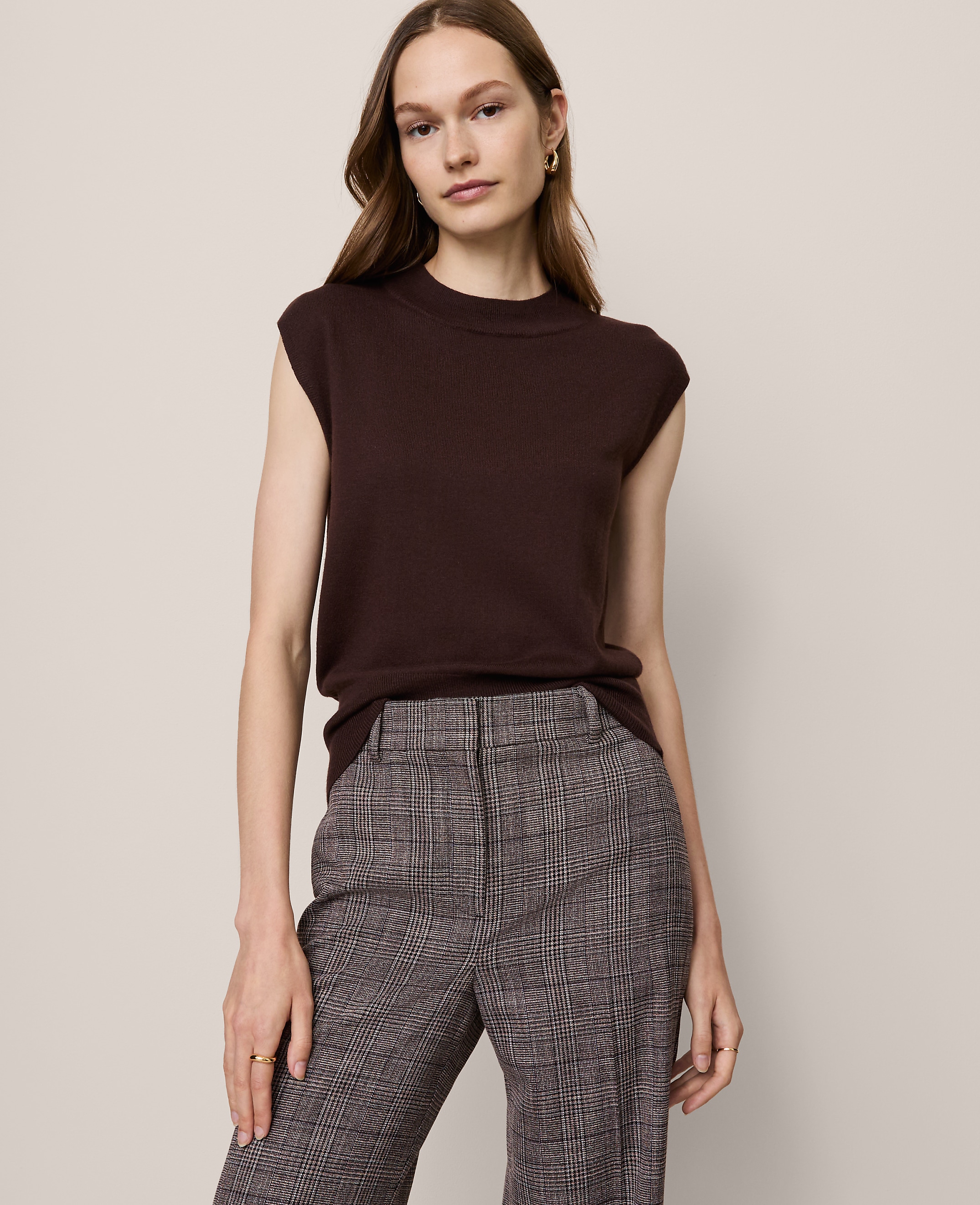 Refined Mock Neck Sweater Shell