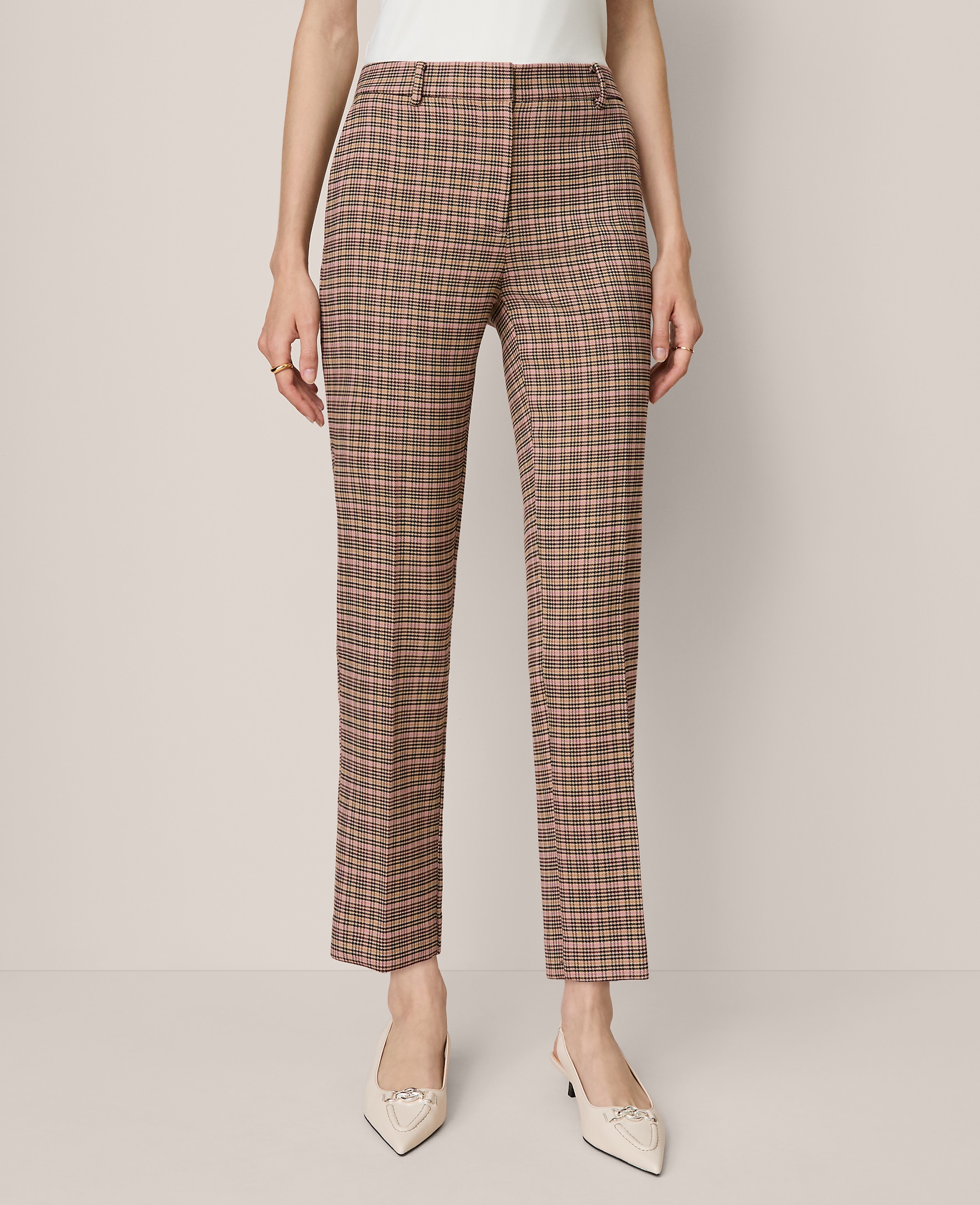 The Eva Ankle Pant in Houndstooth &mdash; Curvy Fit