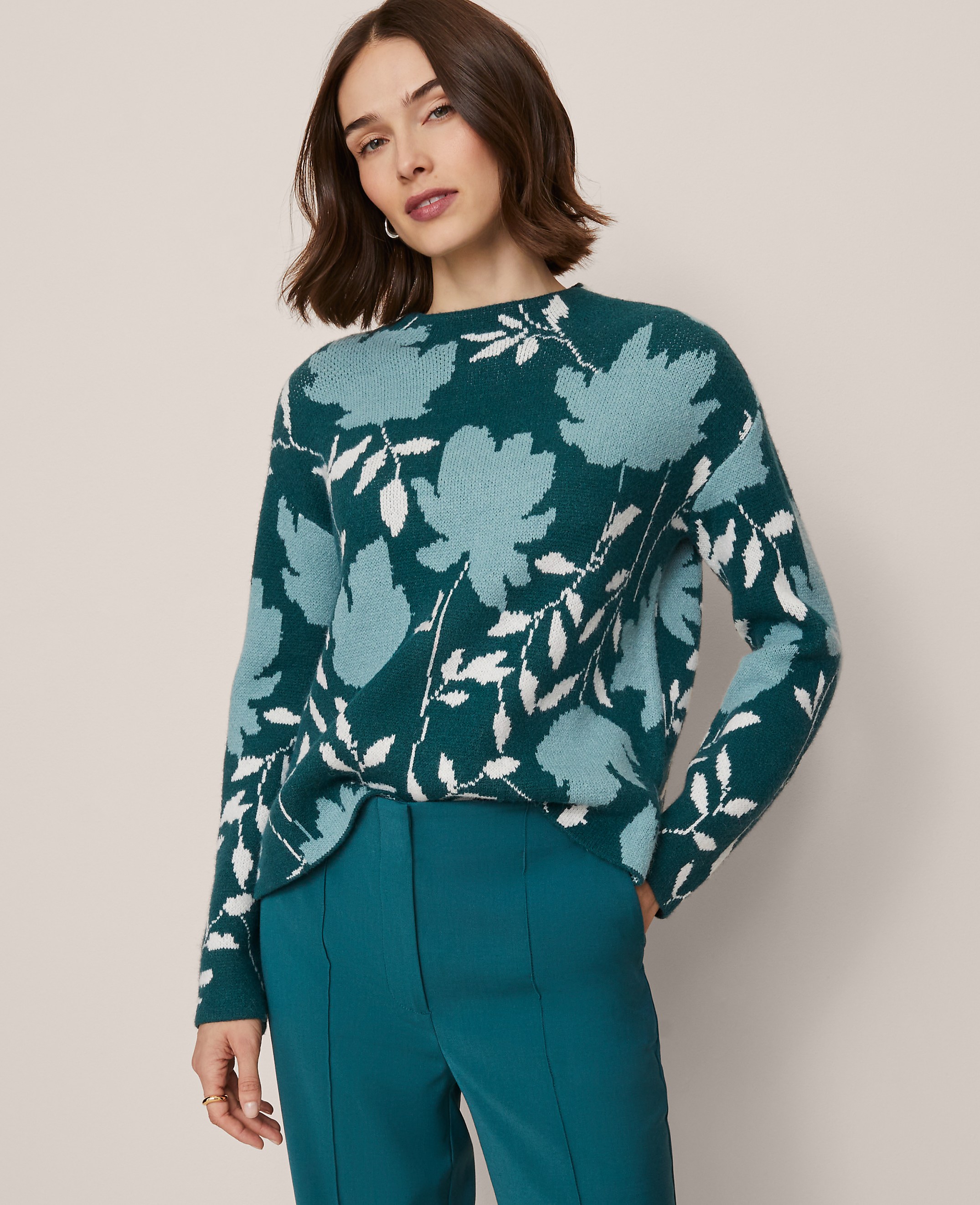 Floral Jacquard Sweater