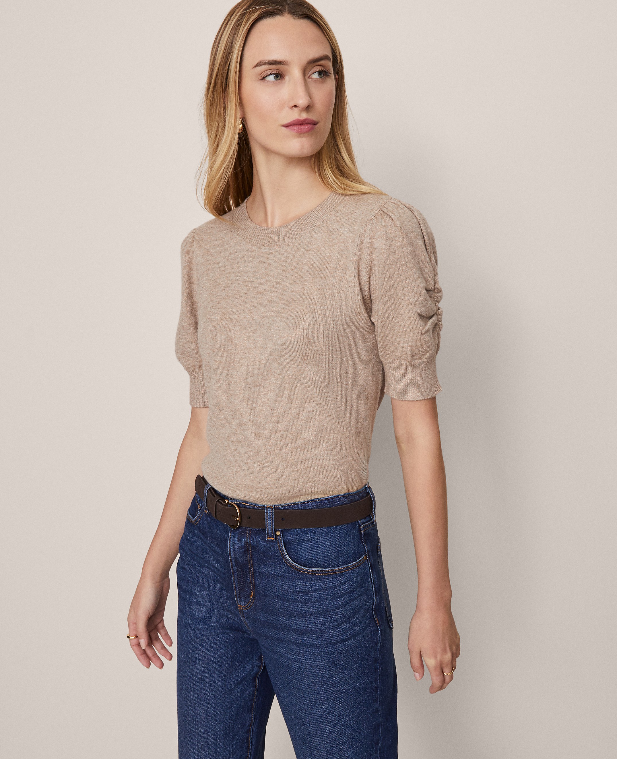 Weekend Ruched Sweater Tee