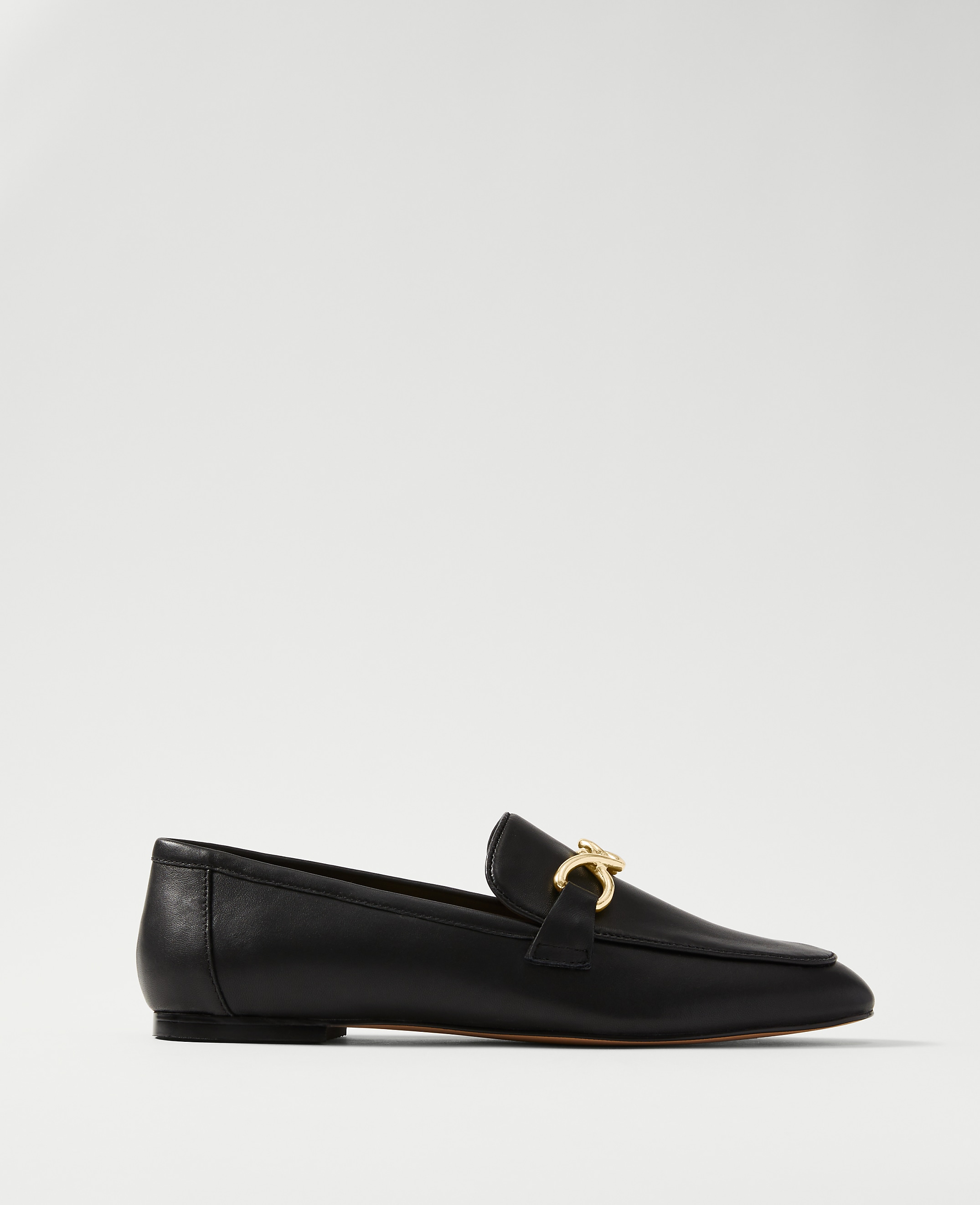 Hardware Embellished Leather Loafer