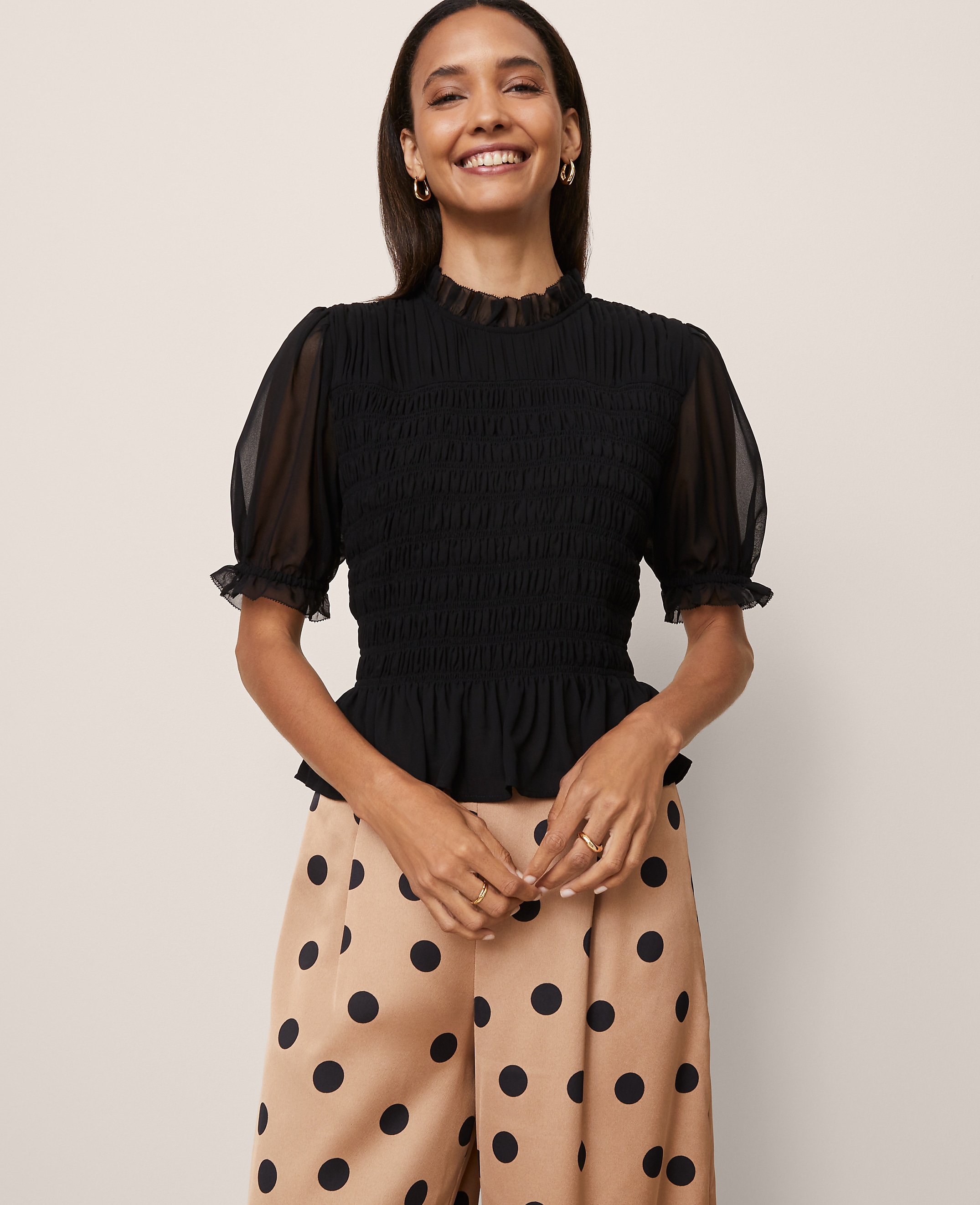 Smocked Ruffled Top