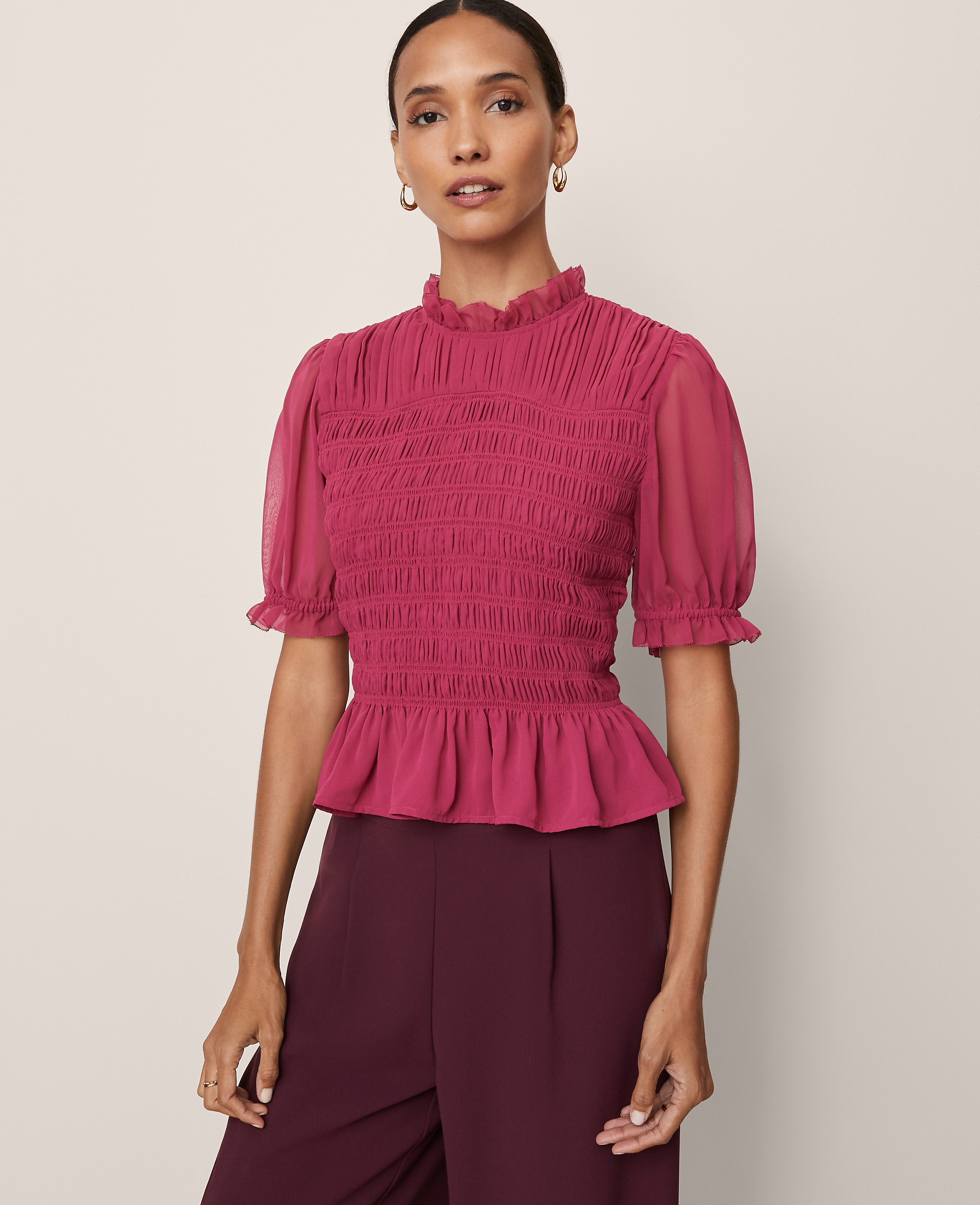 Smocked Ruffled Top