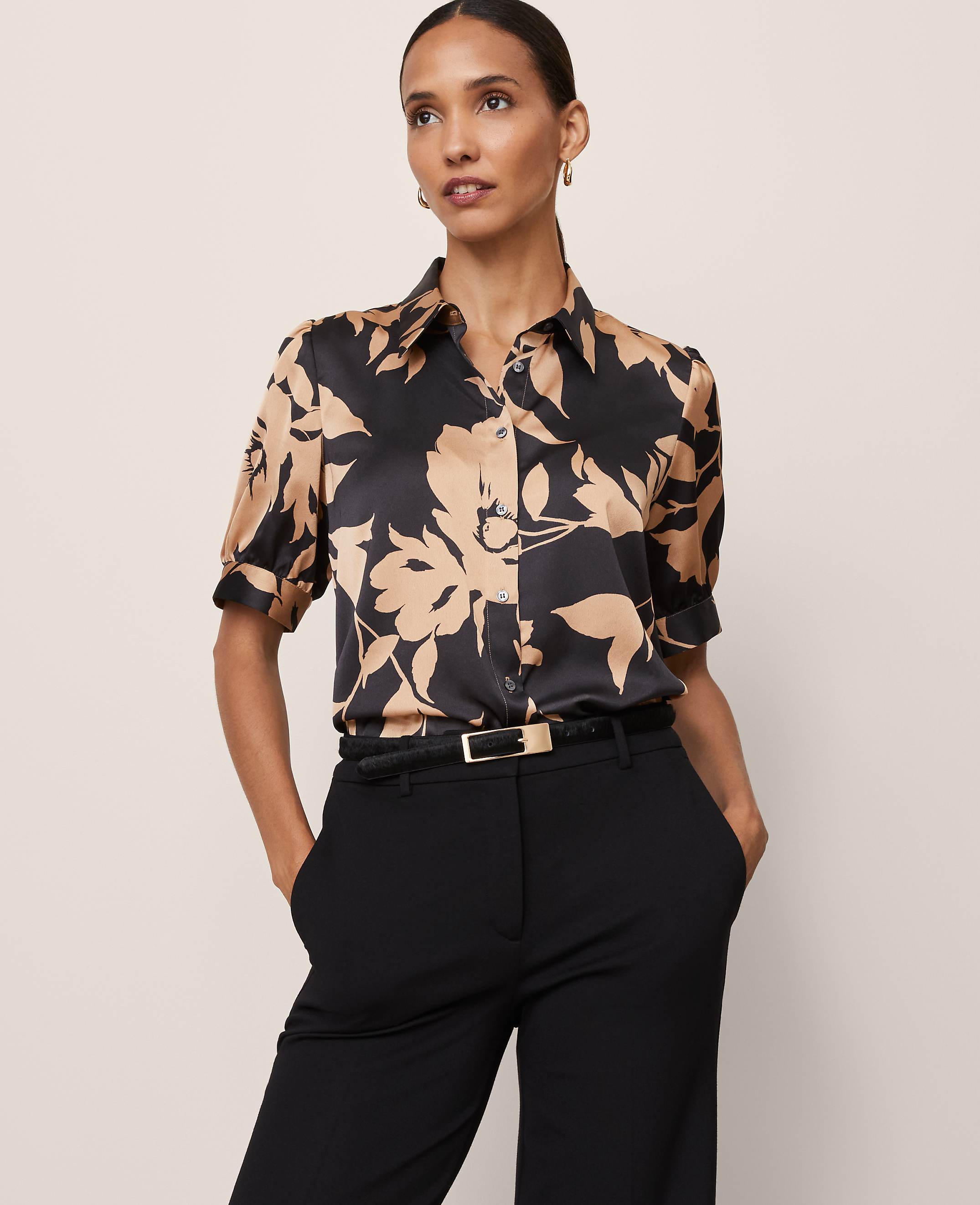 Floral Satin Blouse