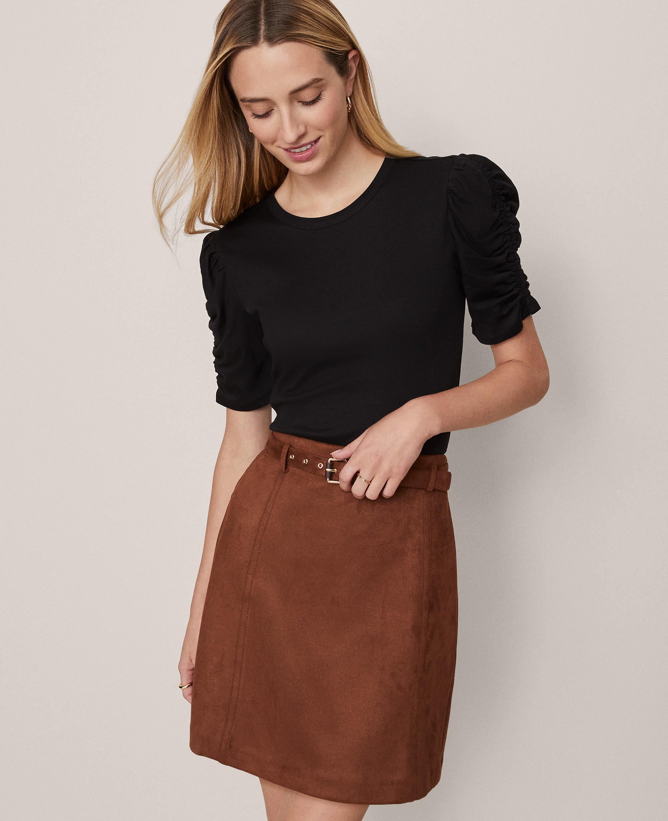 Weekend Collection Shirred Sleeve Top