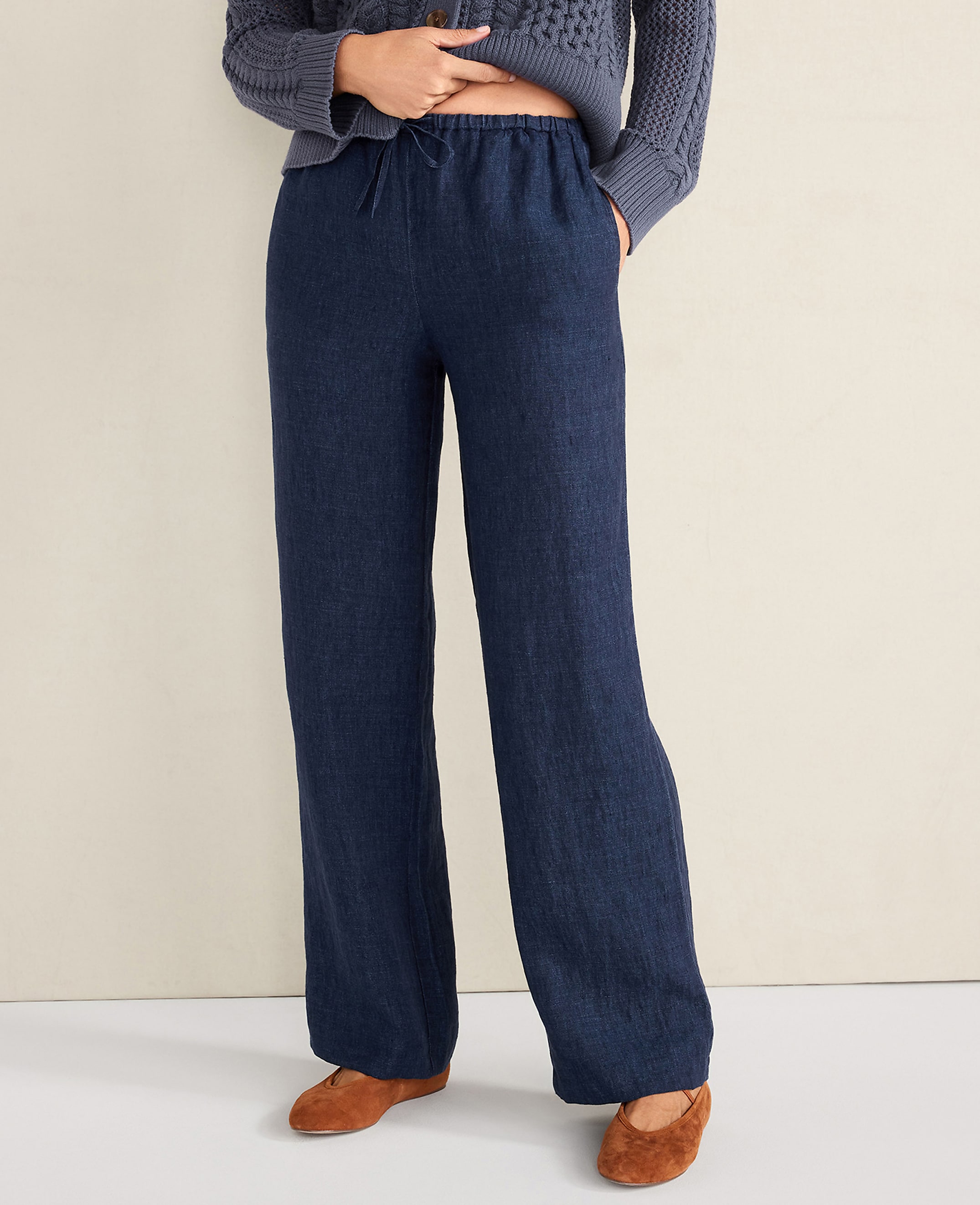 Haven Well Within Linen Straight Leg Pants