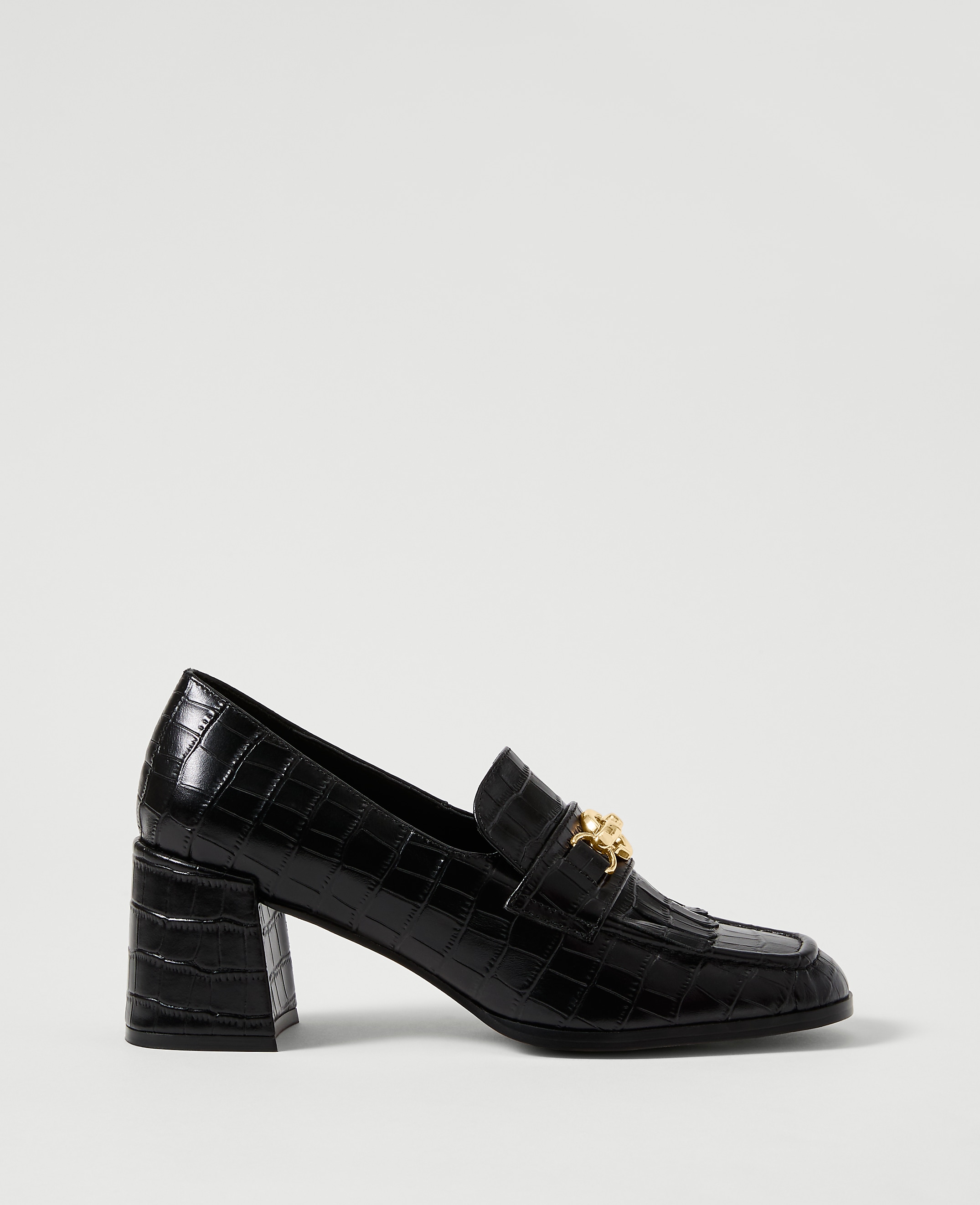 Croco Kiltie Loafer Pump